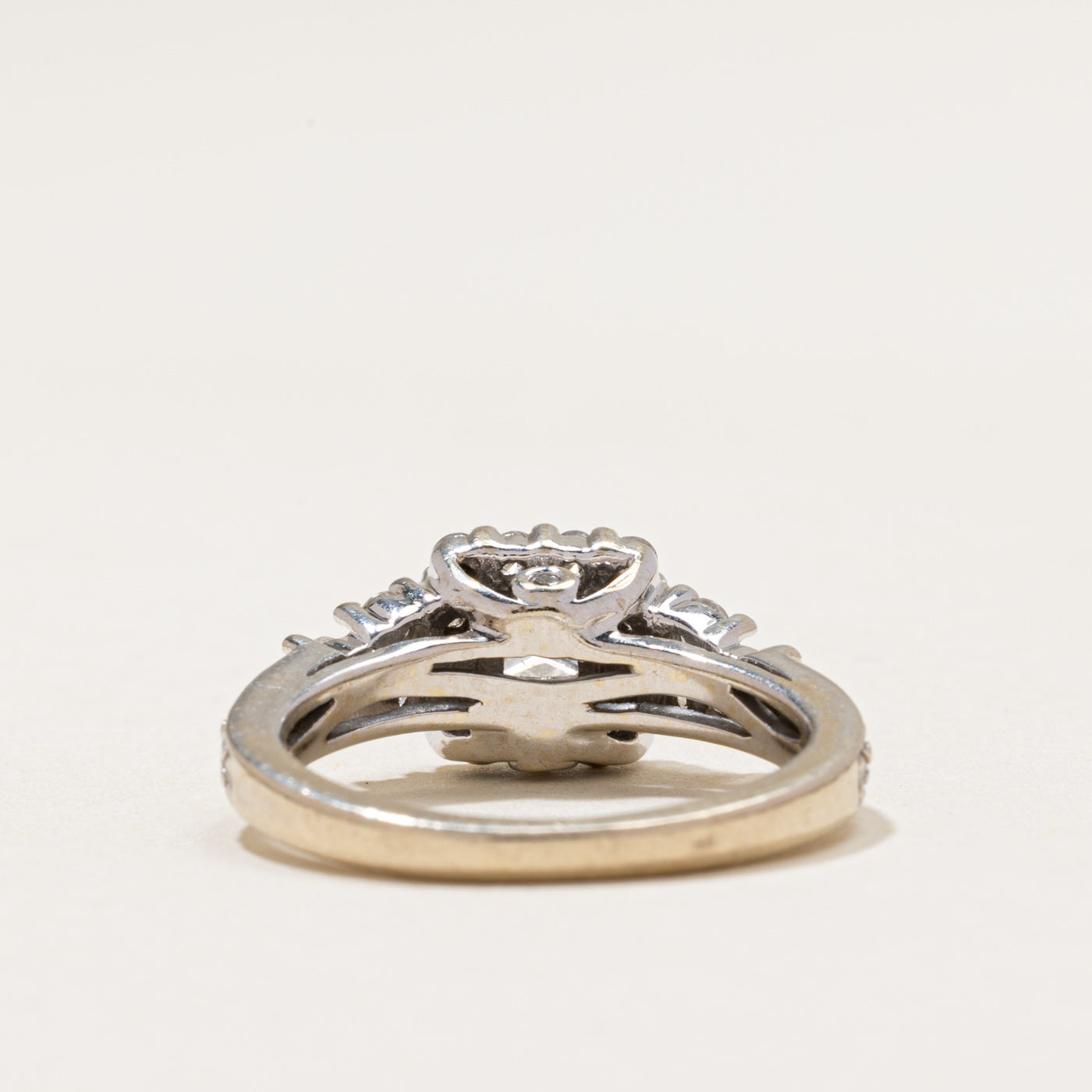Princess Cut Diamond Halo Ring | 0.74ctw | SZ 5.25