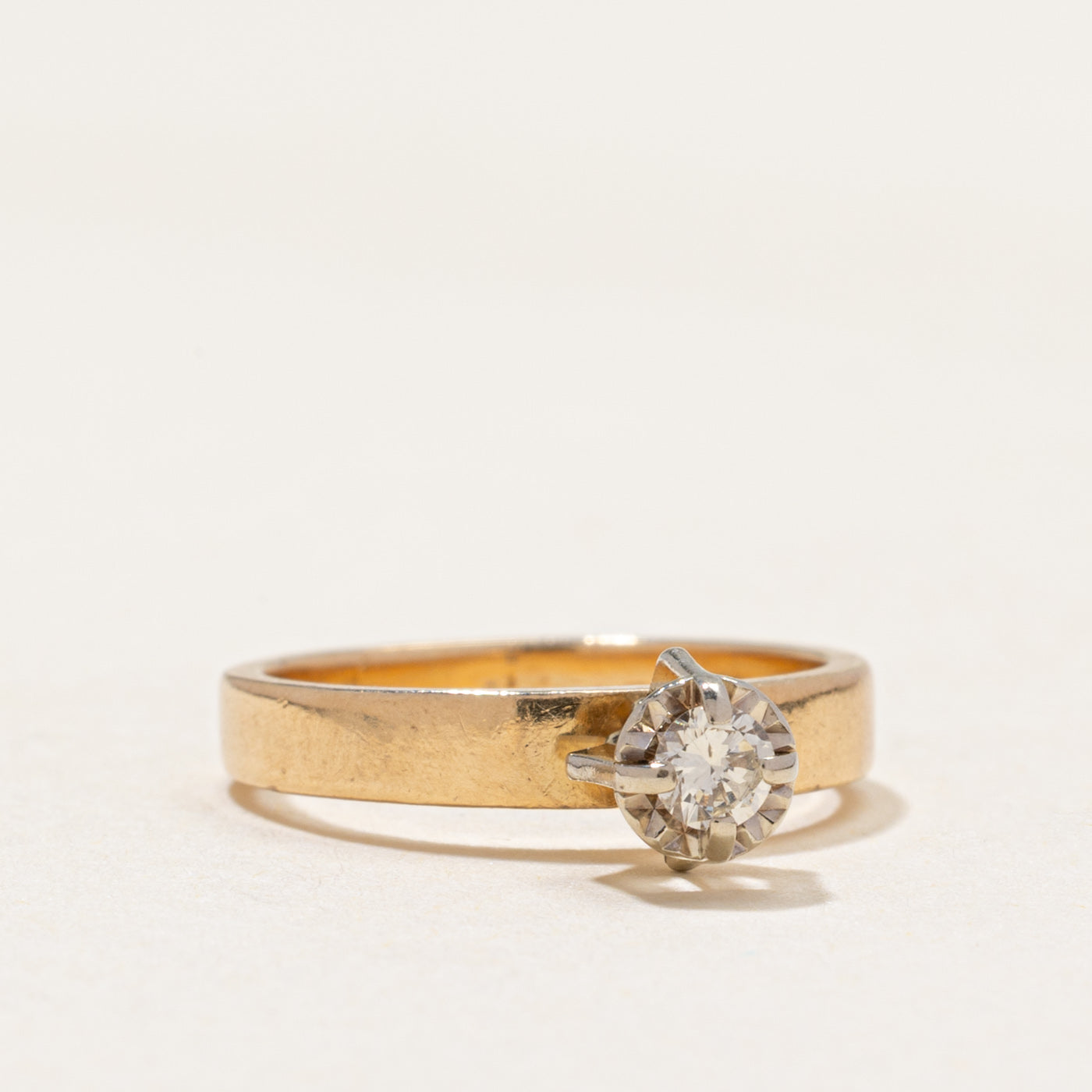 Solitaire Illusion Set Diamond Ring | 0.10ct | SZ 2.5