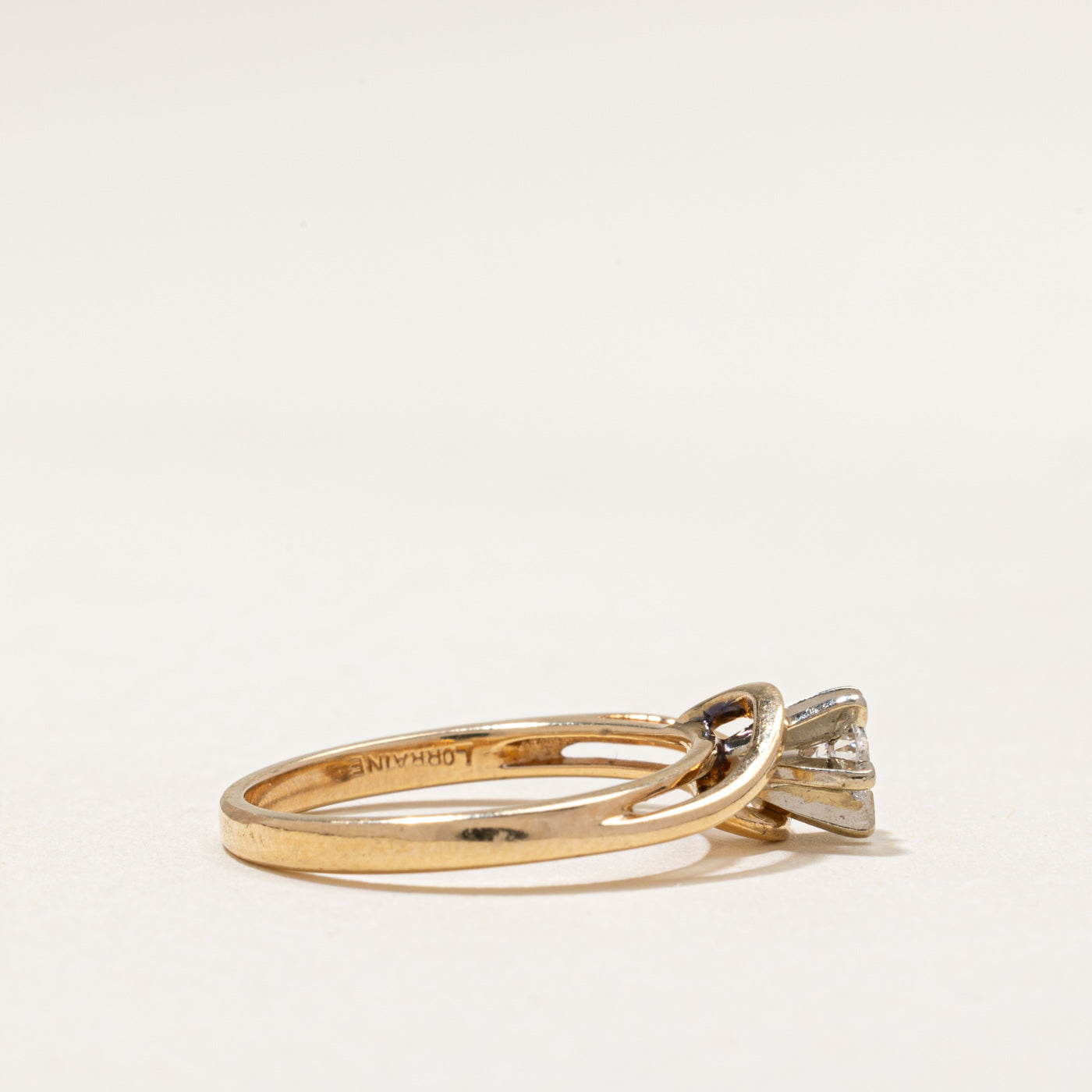 Diamond Petite Bypass Ring | 0.16ct | SZ 6