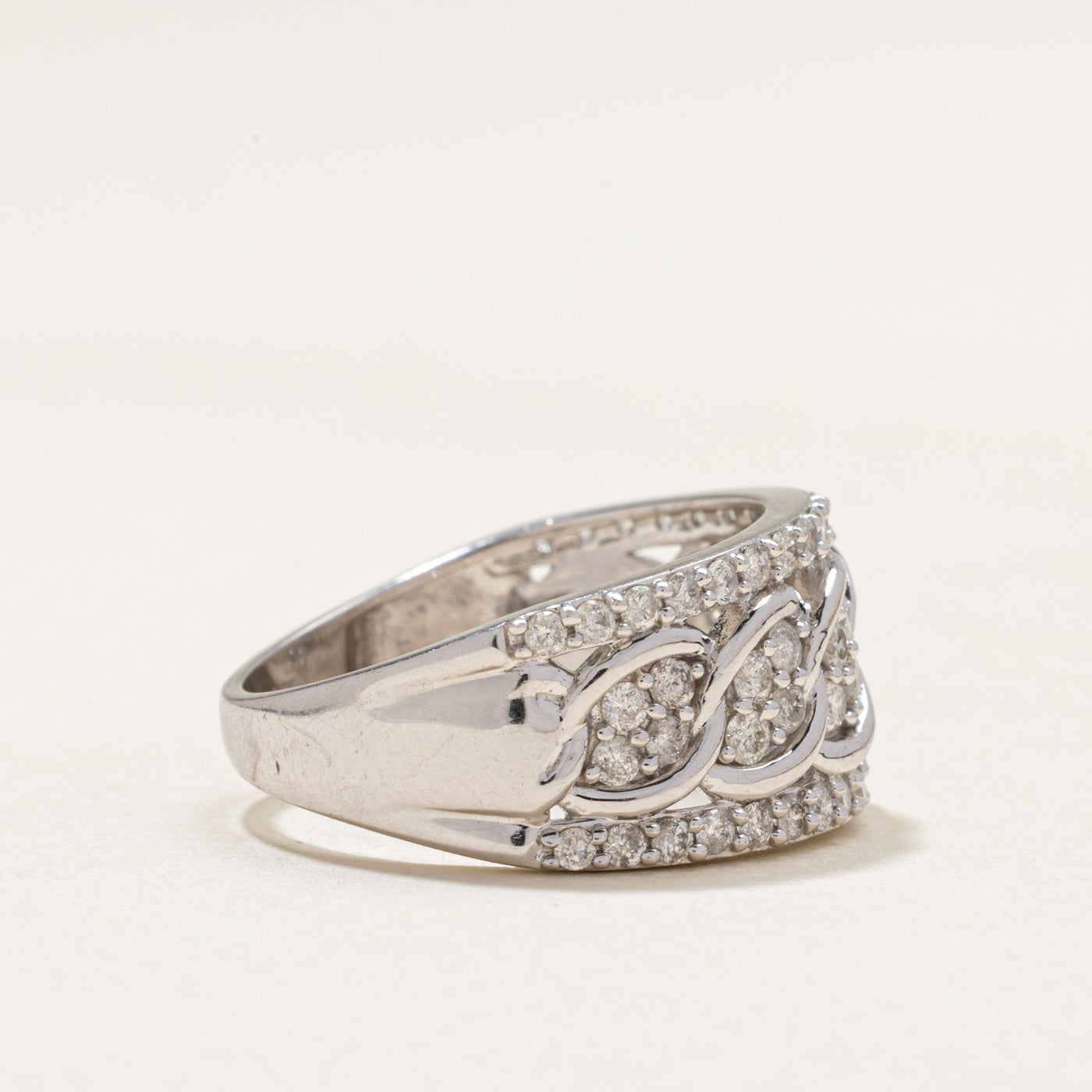 Diamond Cluster Chain Design Ring | 1.00ctw | SZ 7.5