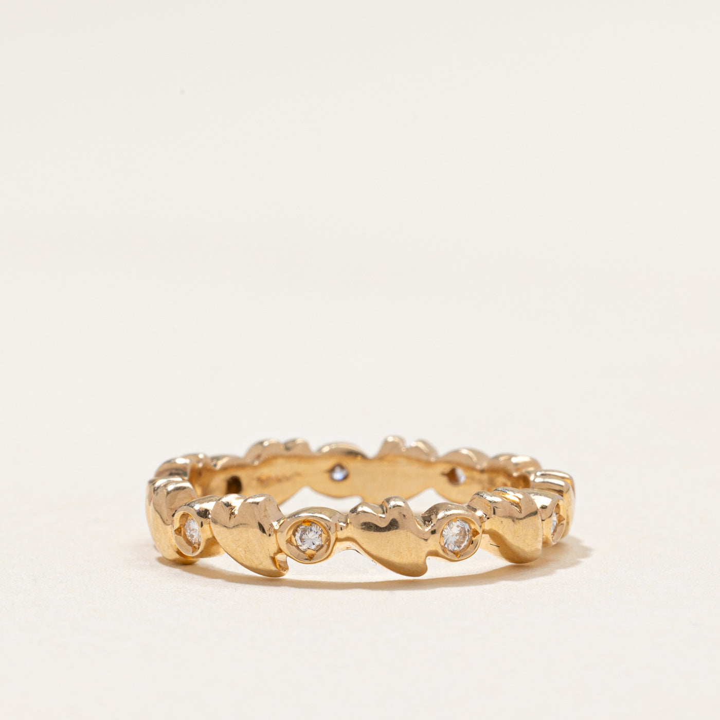 Eternity Diamond Textured Band | 0.18ctw | SZ 6.75