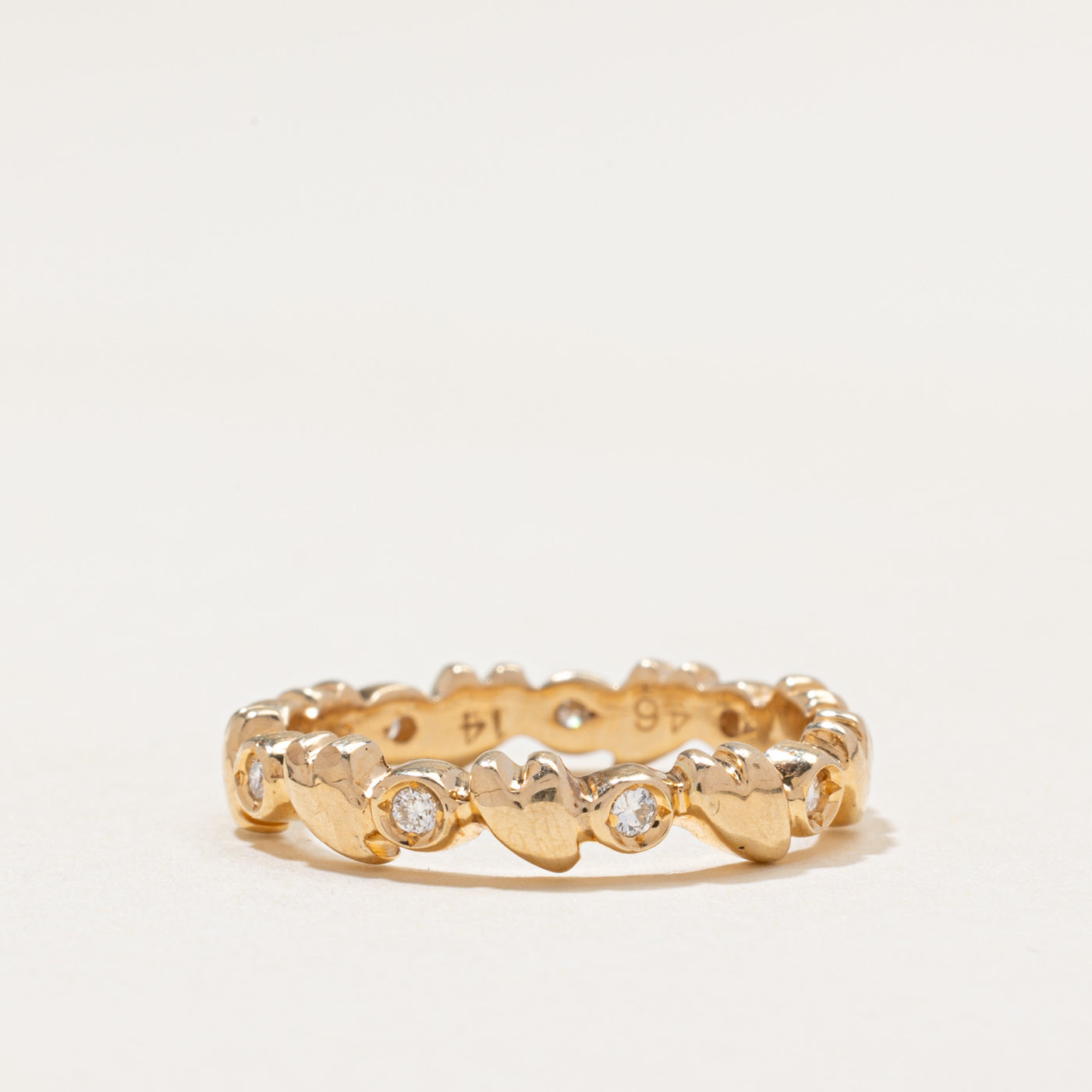 Eternity Diamond Textured Band | 0.18ctw | SZ 6.75