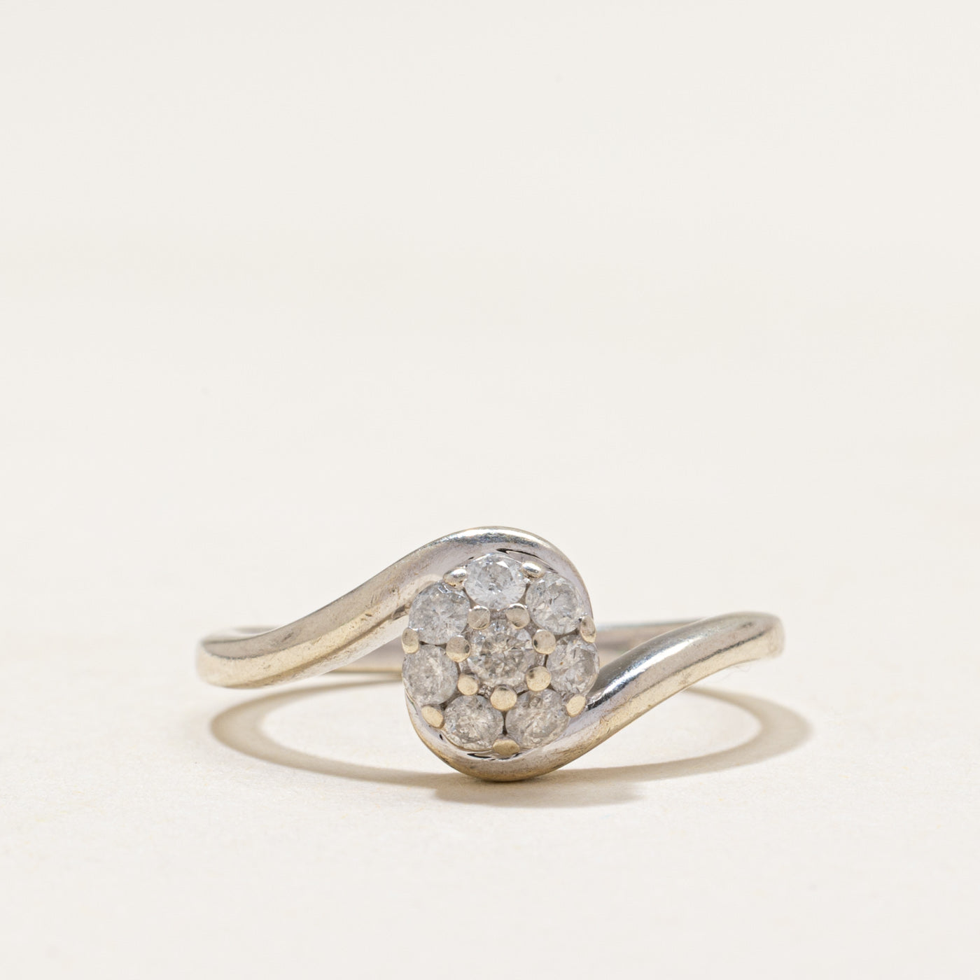 Diamond Cluster Bypass Ring | 0.25ctw | SZ 6