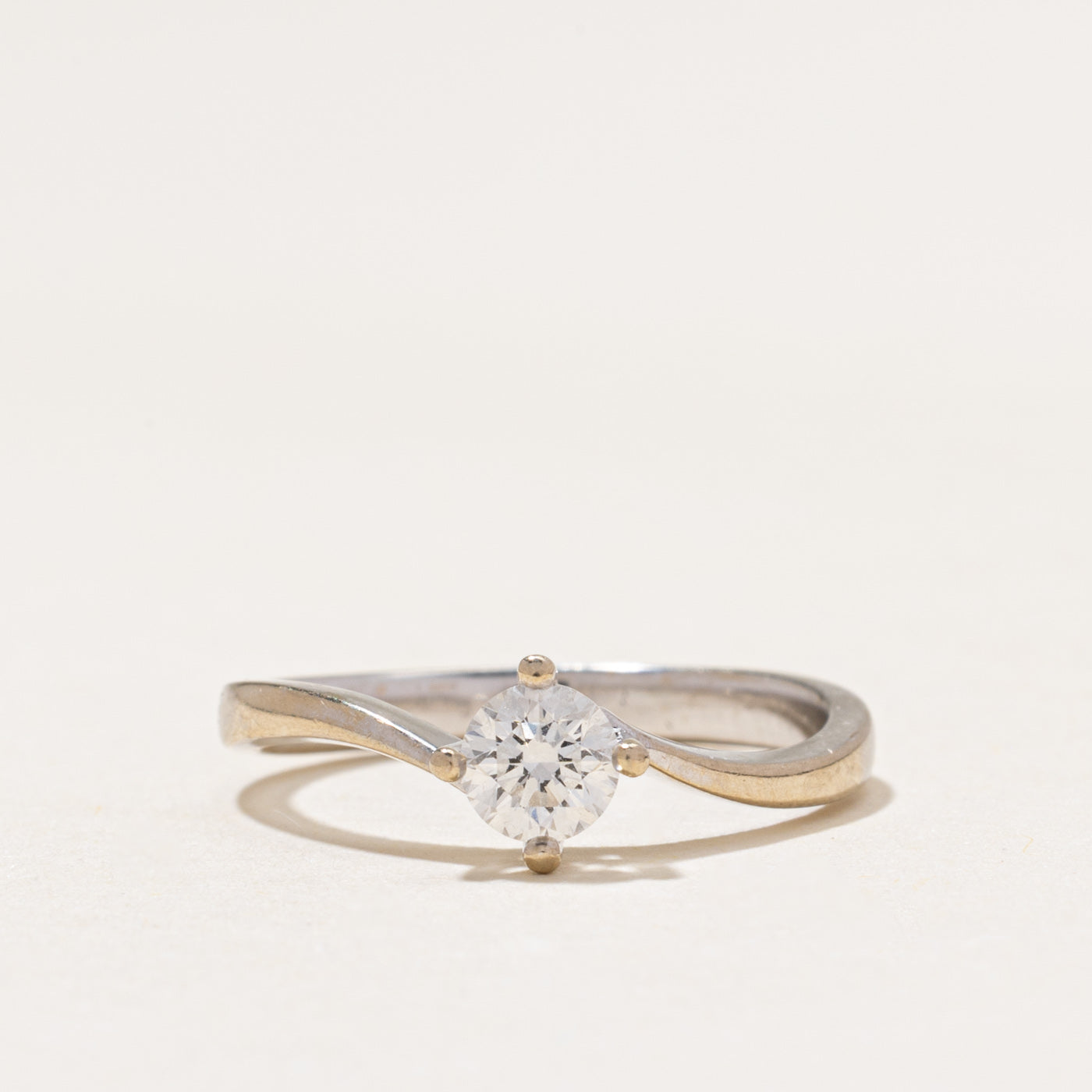 Solitaire Diamond Bypass Ring | 0.35ct | SZ 5