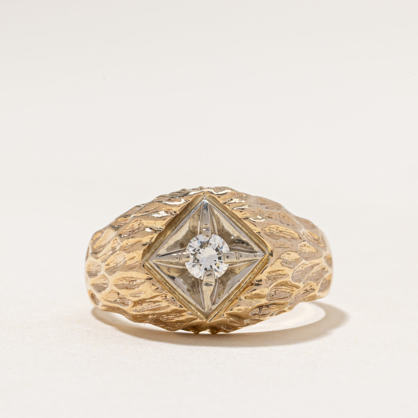 Diamond Textured Cocktail Ring | 0.30ct | SZ 12.25