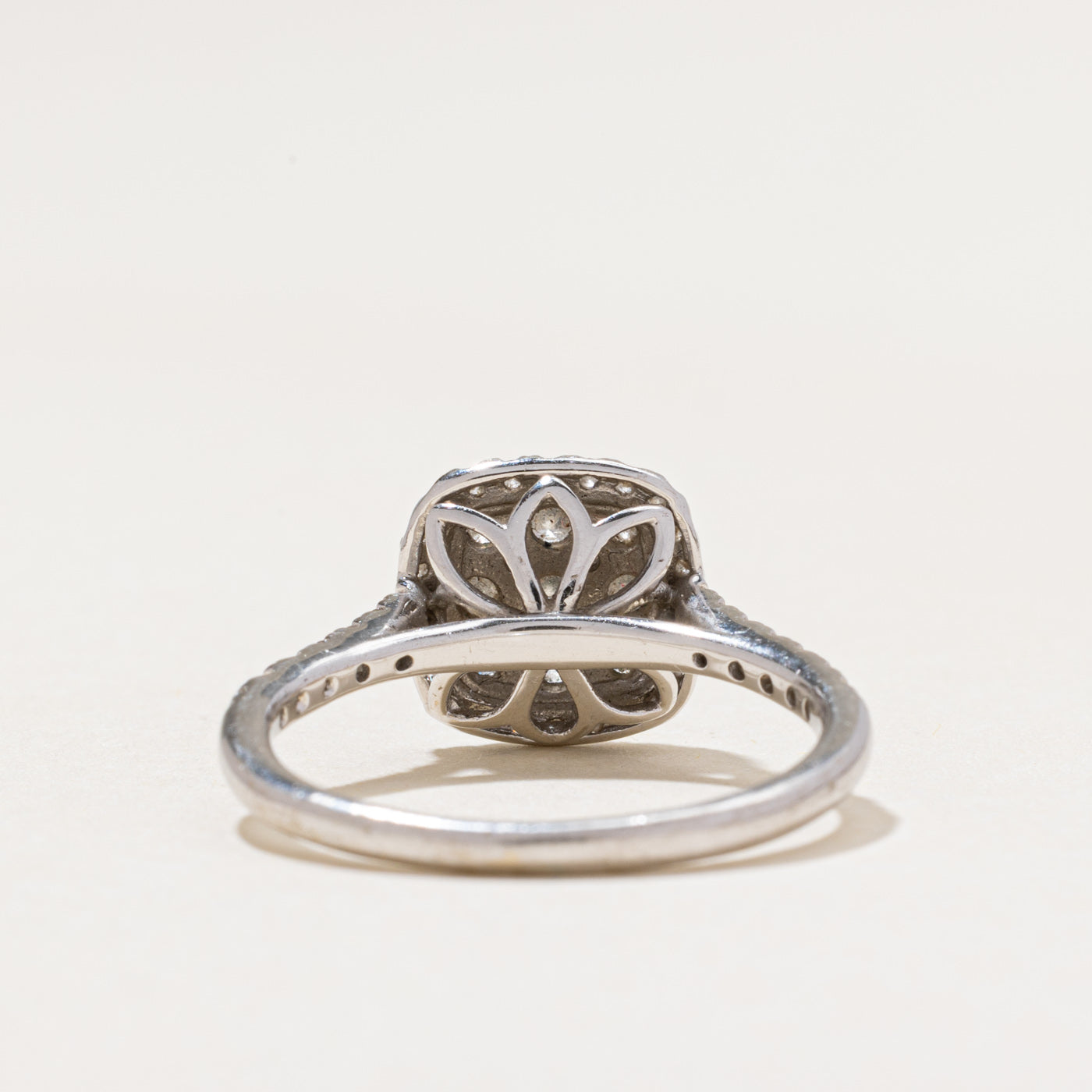 Diamond Square Cluster Halo Ring | 0.75ctw | SZ 7.5