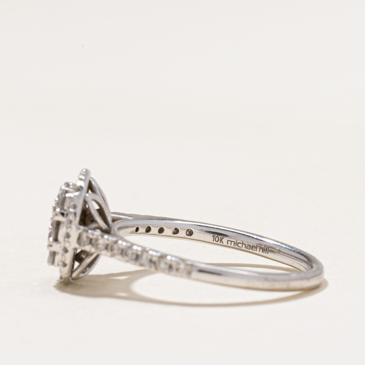 Diamond Square Cluster Halo Ring | 0.75ctw | SZ 7.5