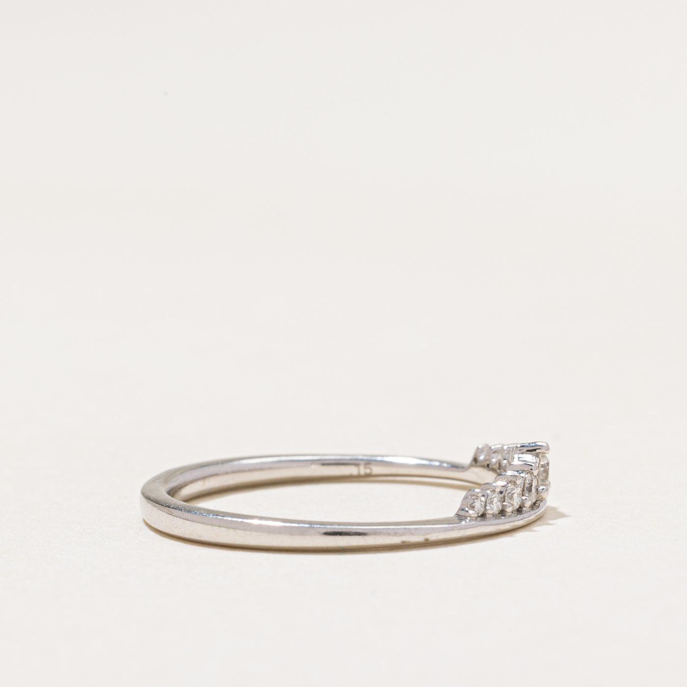 White Gold Semi Eternity Diamond Ring | 0.15ctw | SZ 6.75
