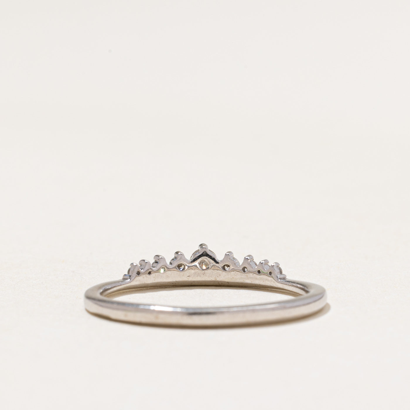 White Gold Semi Eternity Diamond Ring | 0.15ctw | SZ 6.75