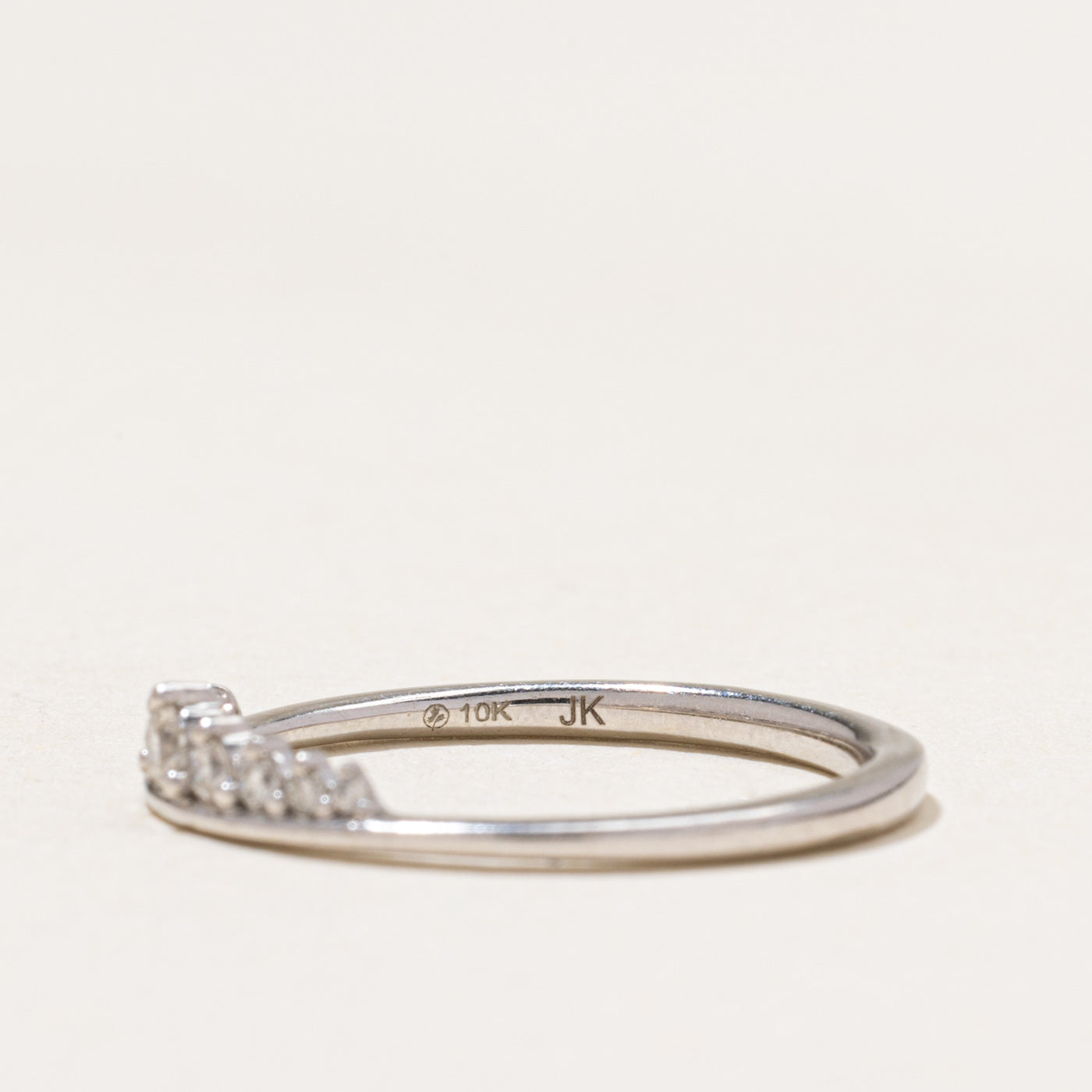 White Gold Semi Eternity Diamond Ring | 0.15ctw | SZ 6.75