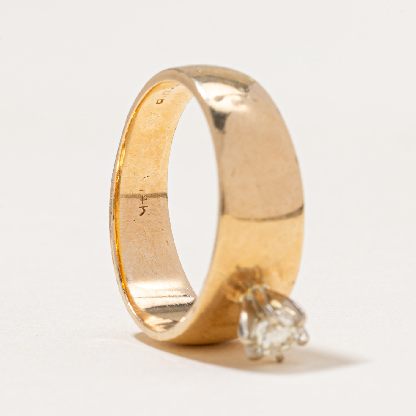 Solitaire High Set Diamond Ring | 0.20ct | SZ 6