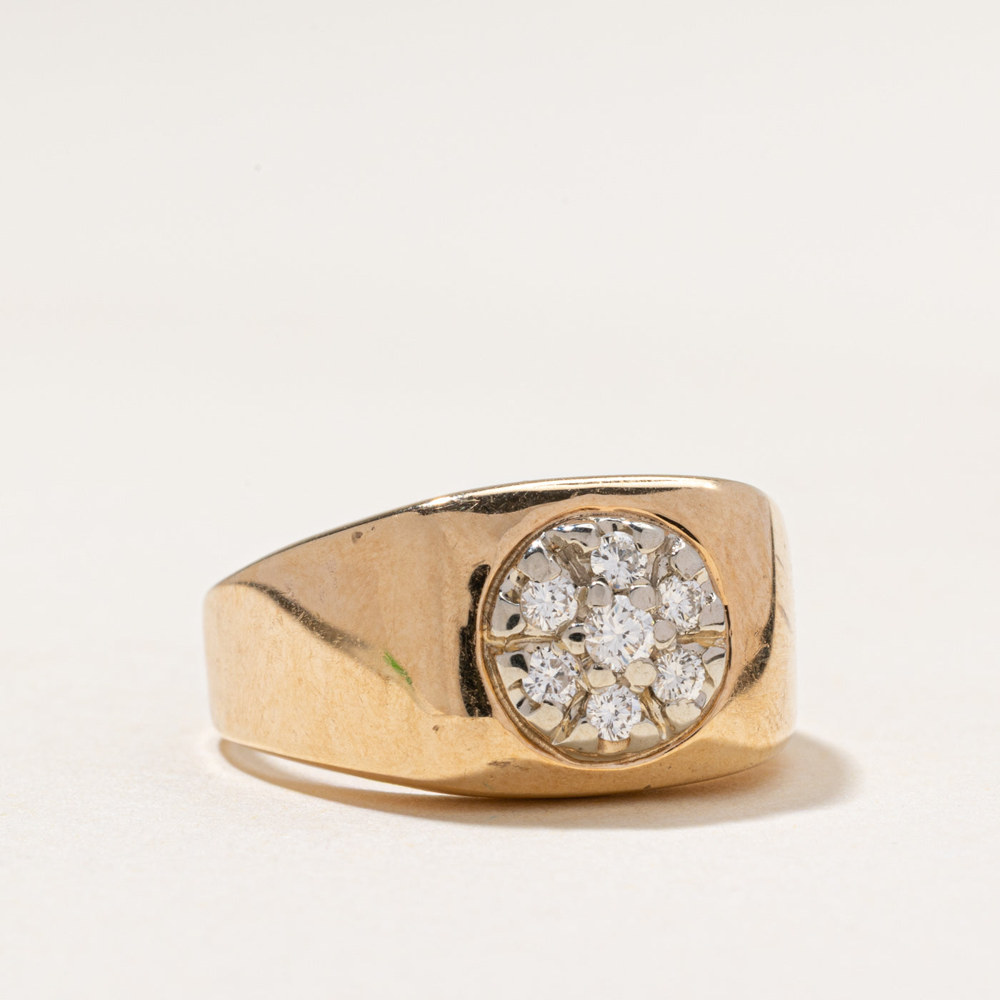 Diamond Cluster Signet Ring | 0.29ctw | SZ 9