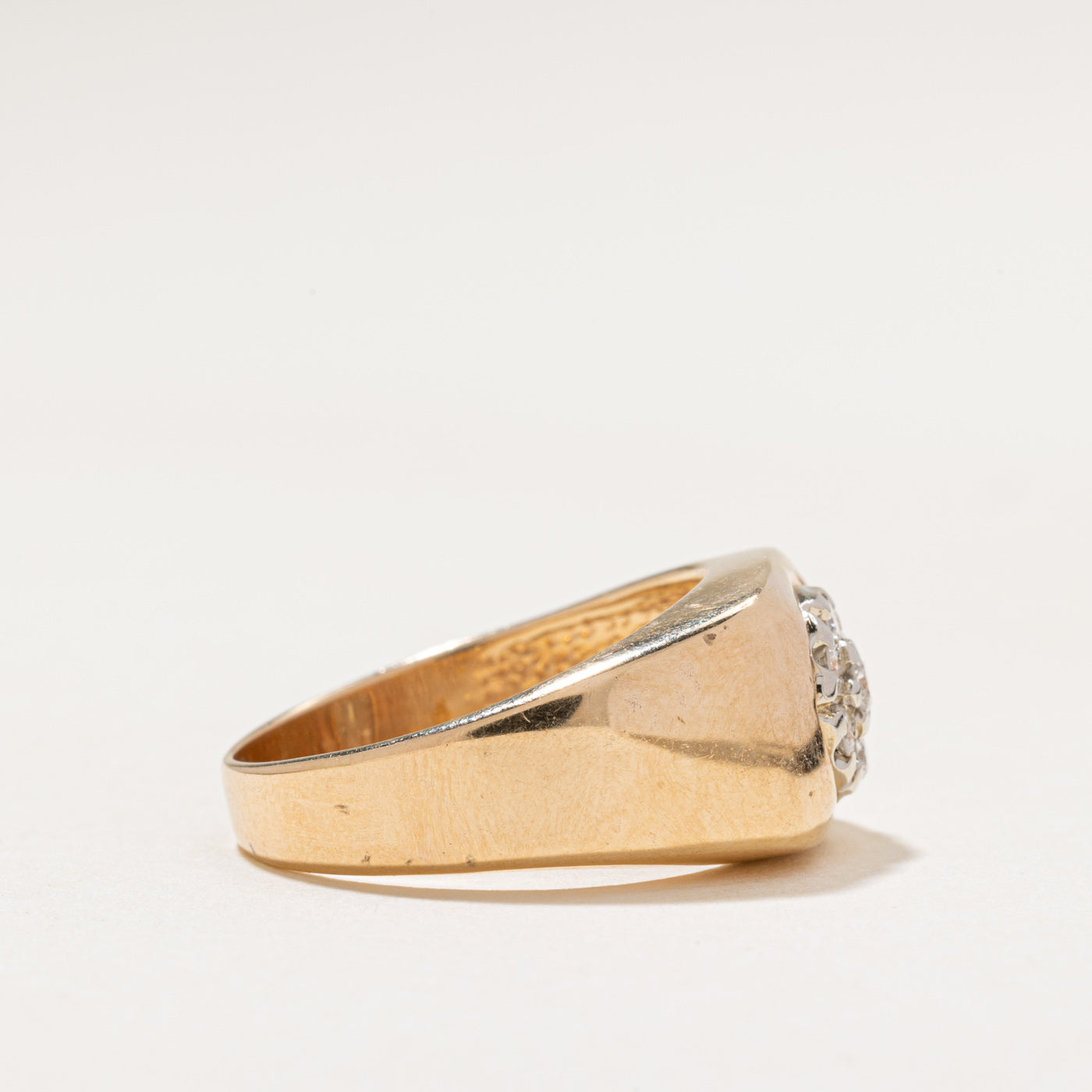 Diamond Cluster Signet Ring | 0.29ctw | SZ 9