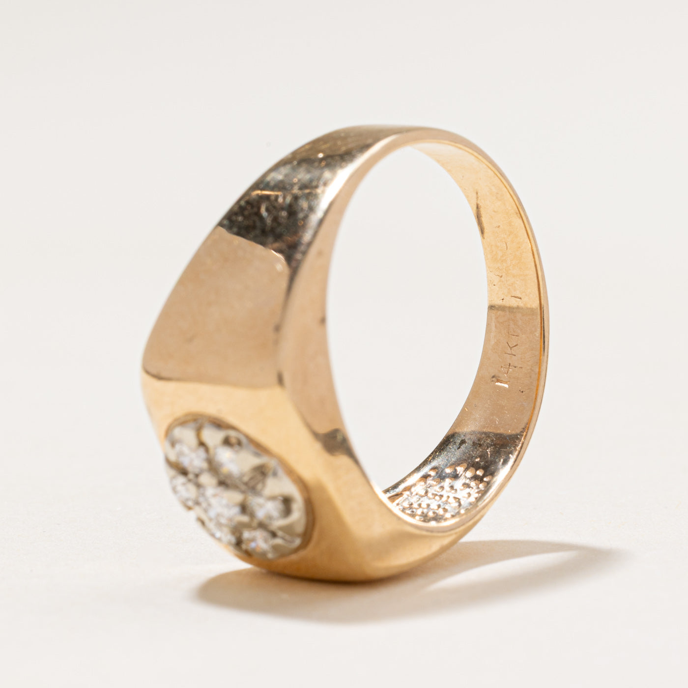 Diamond Cluster Signet Ring | 0.29ctw | SZ 9