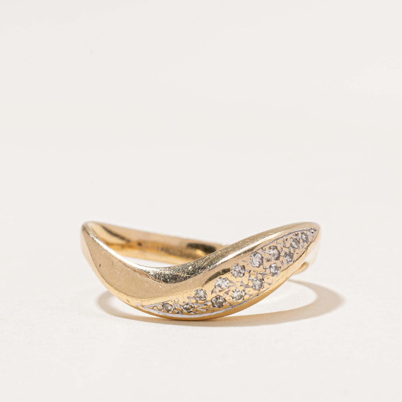 Diamond Waterfall Wave Ring | 0.12ctw | SZ 8