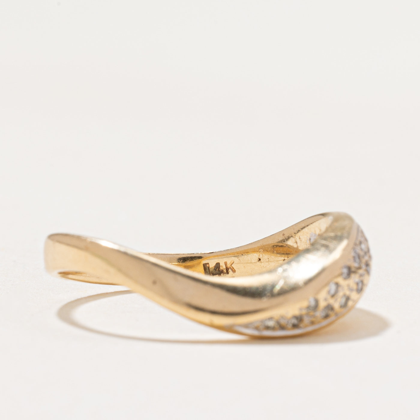 Diamond Waterfall Wave Ring | 0.12ctw | SZ 8