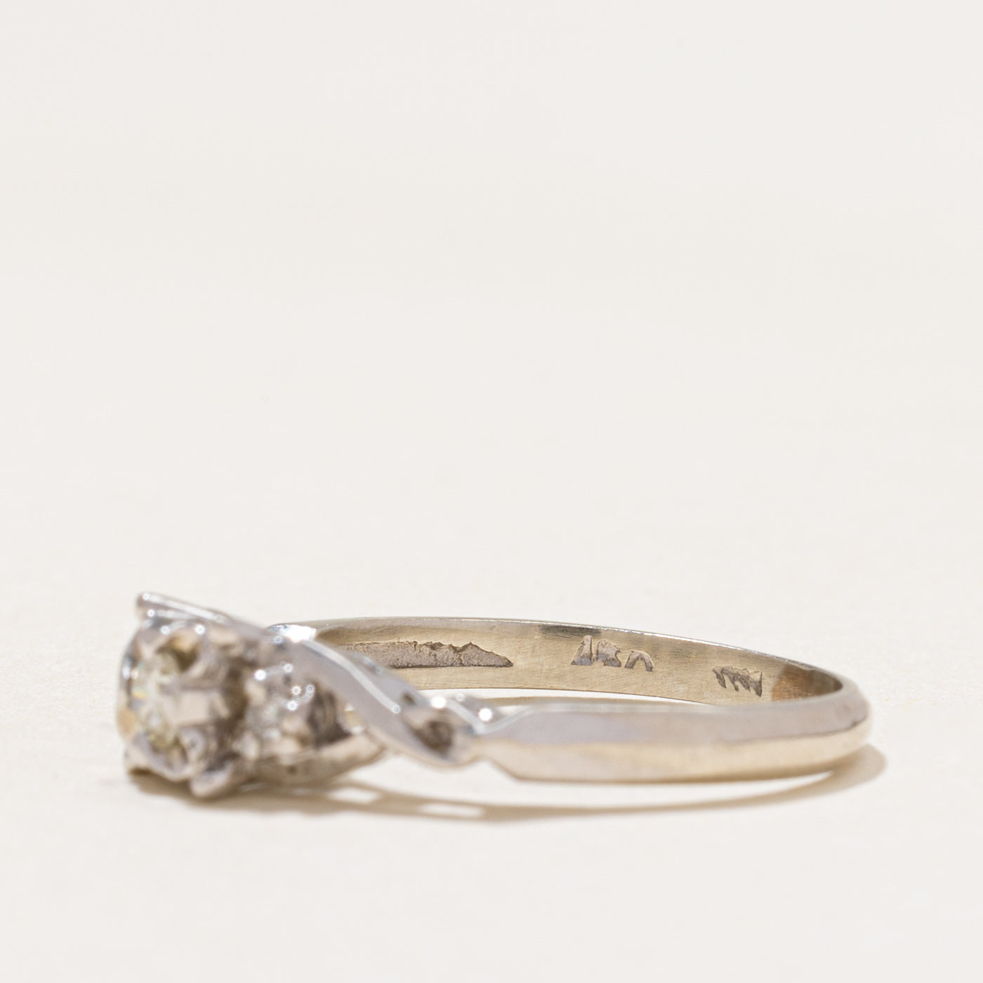 White Gold Illusion Set Diamond Ring | 0.13ctw | SZ 4.75