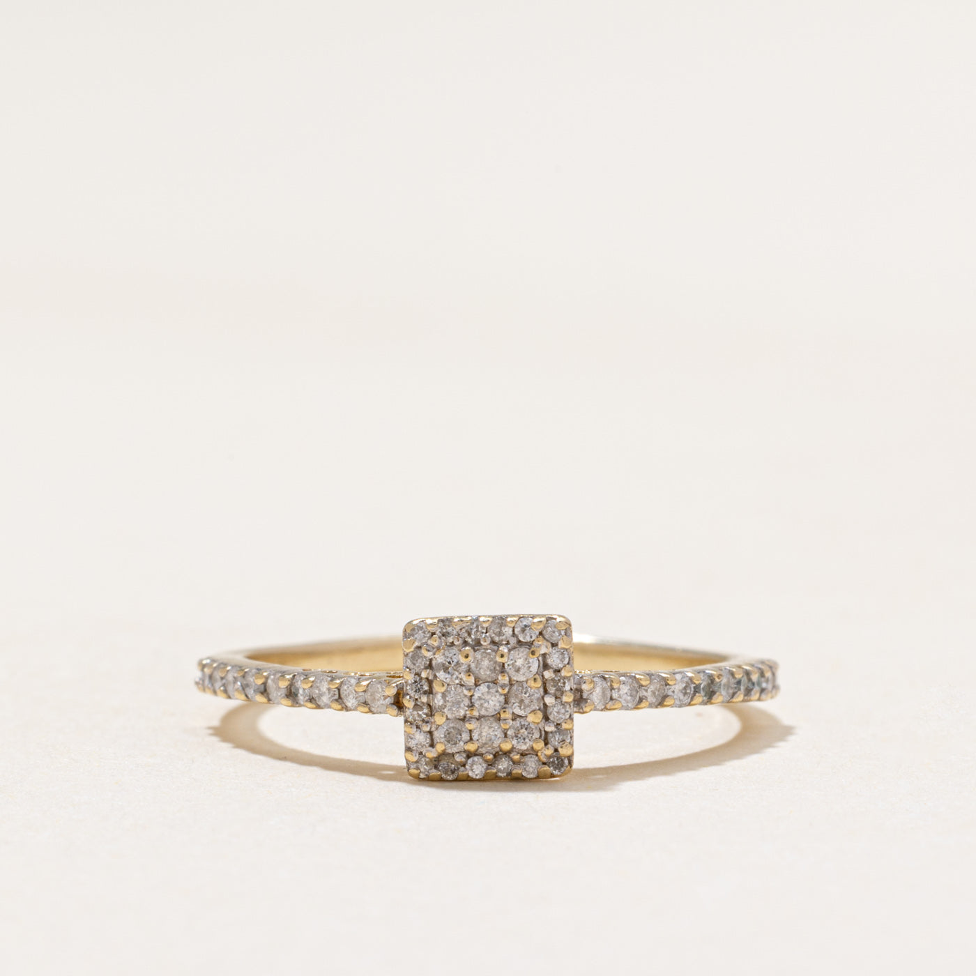 Diamond Square Cluster Ring | 0.45ctw | SZ 6.75