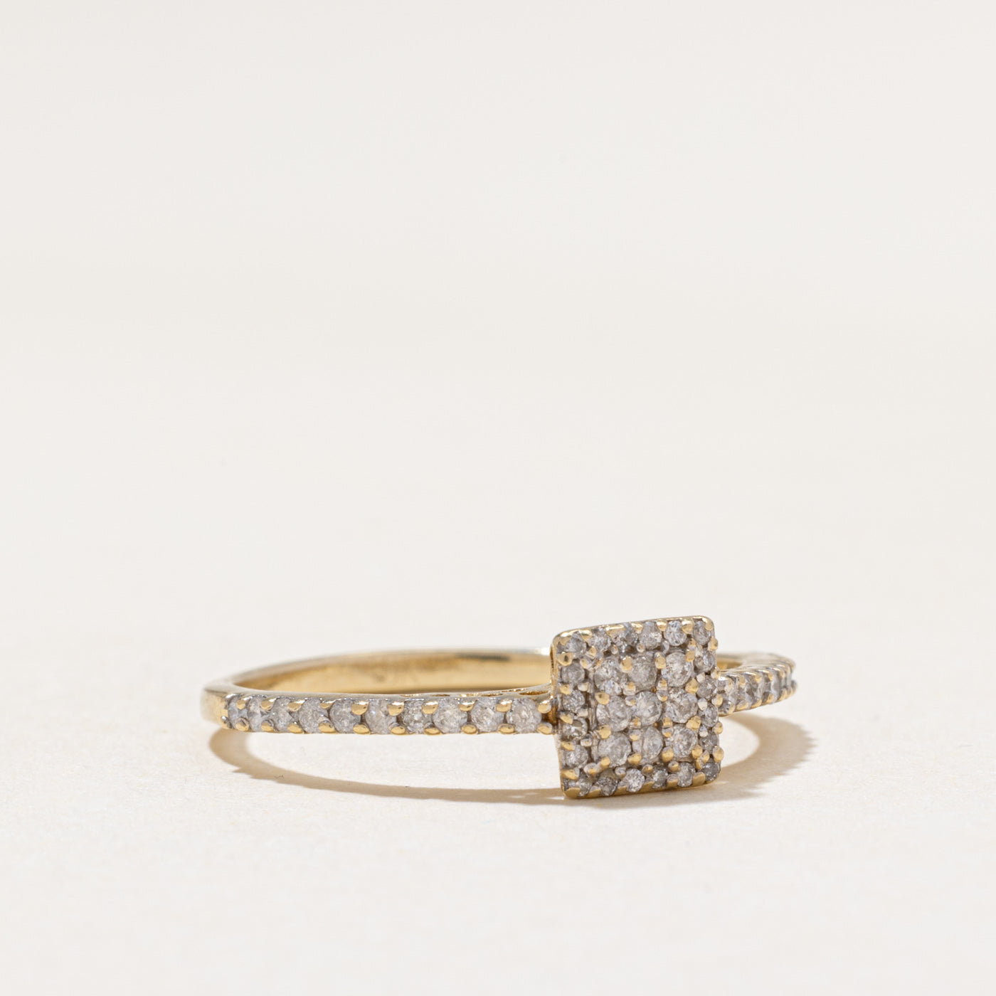 Diamond Square Cluster Ring | 0.45ctw | SZ 6.75