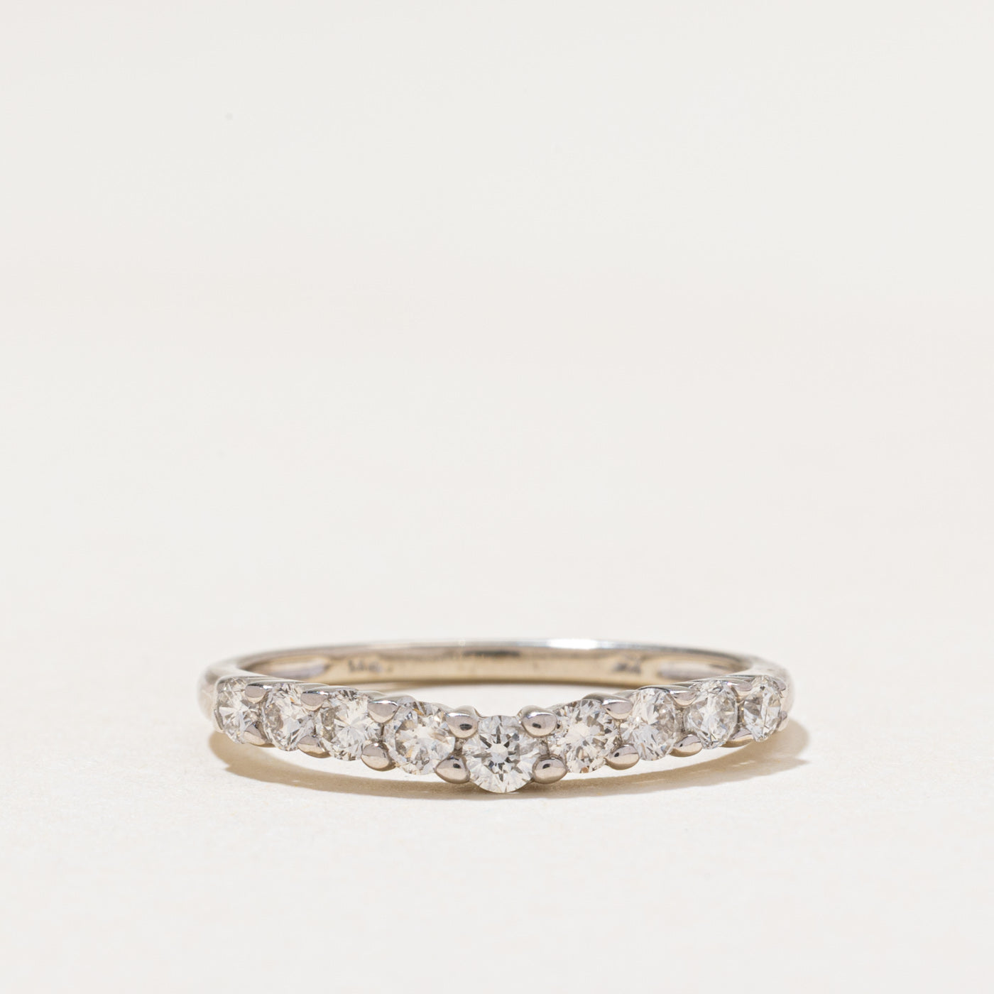 Semi Eternity Diamond Contour Ring | 0.55ctw | SZ 7