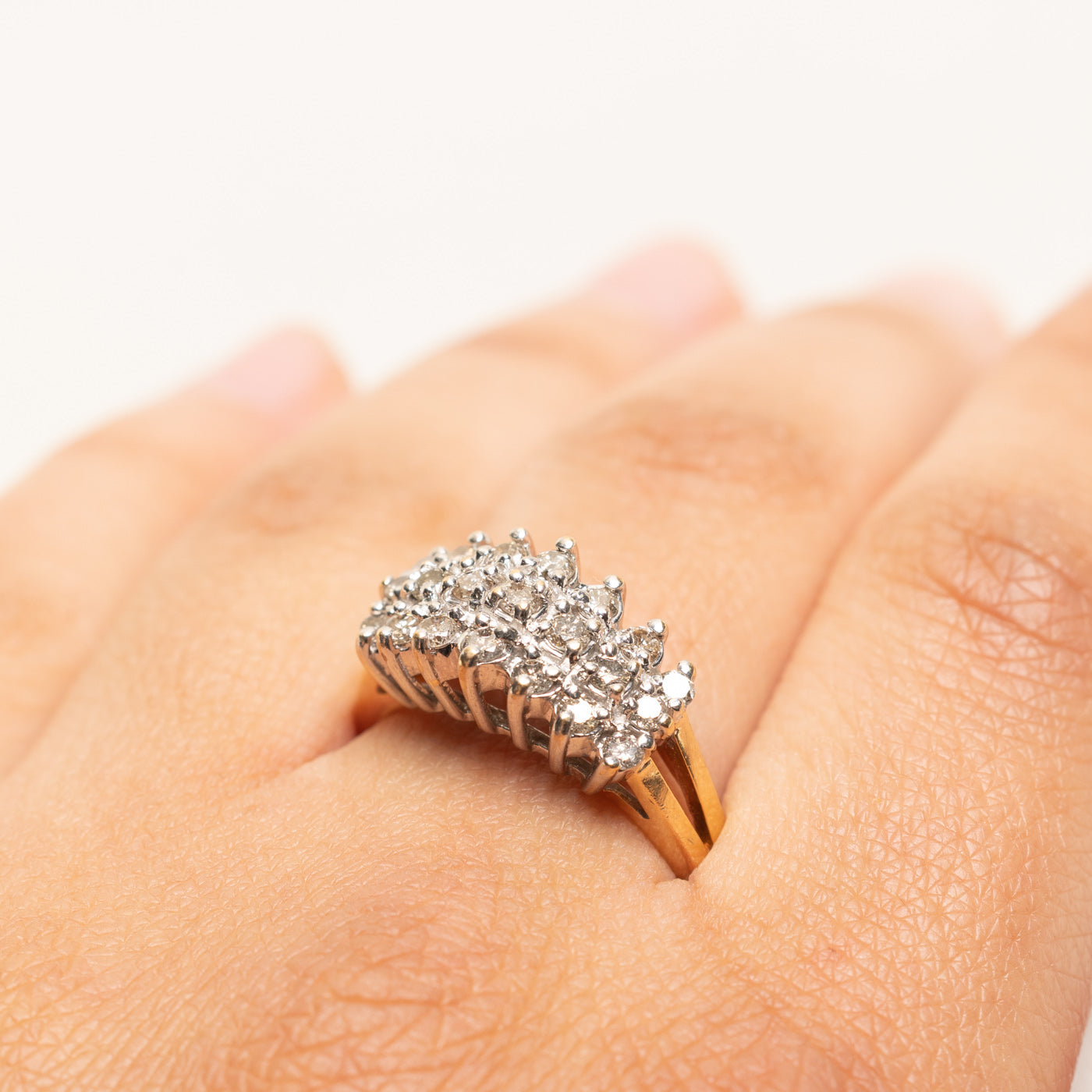 Diamond Cluster Cocktail Ring | 1.15ctw | SZ 11