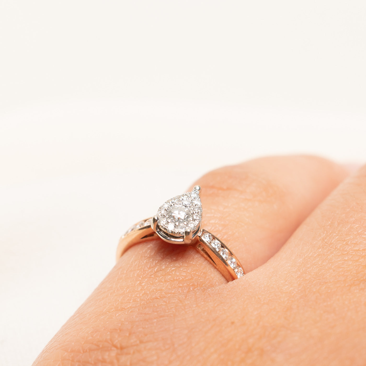 Diamond Pear Shaped Cluster Ring | 0.39ctw | SZ 4.75