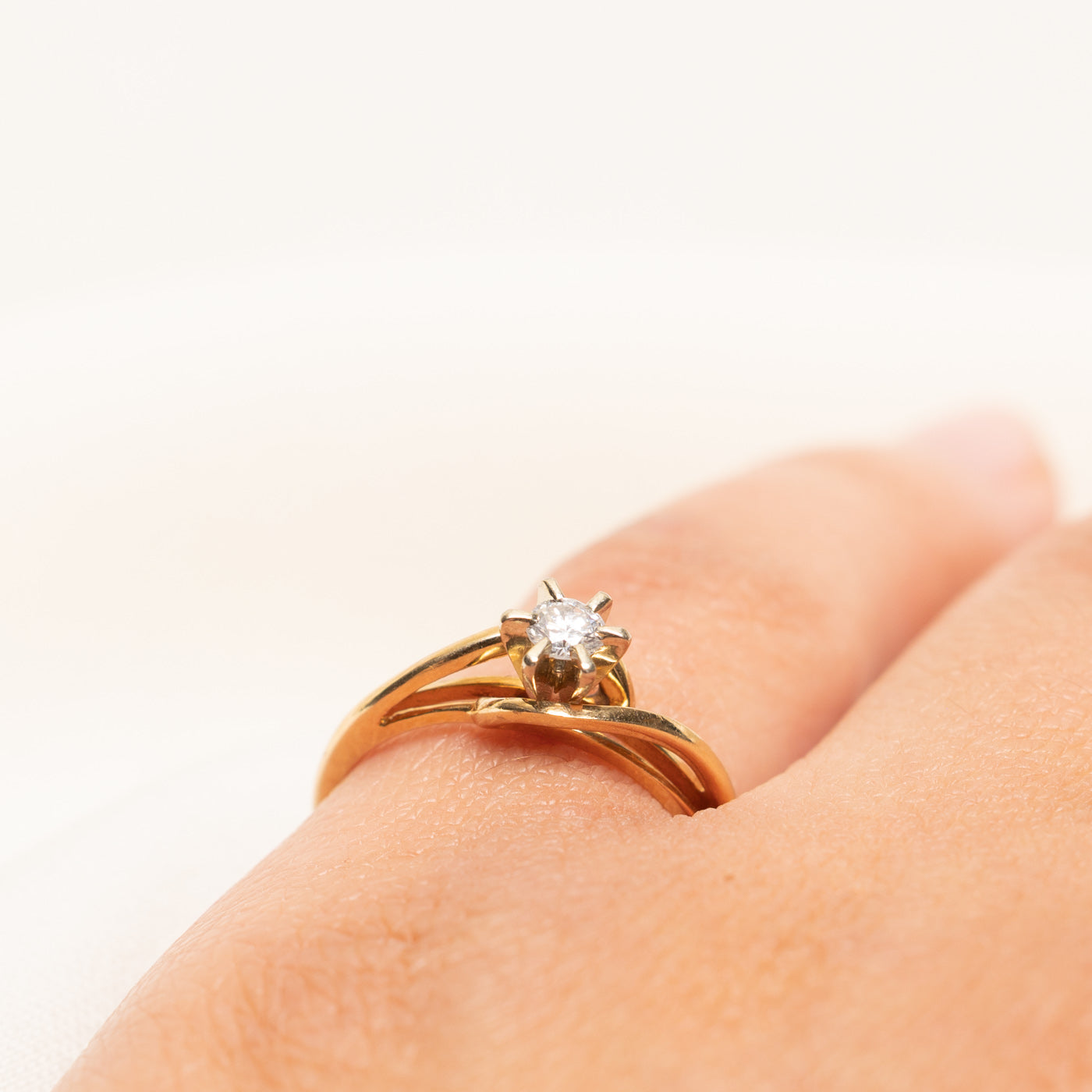 Diamond Petite Bypass Ring | 0.16ct | SZ 6
