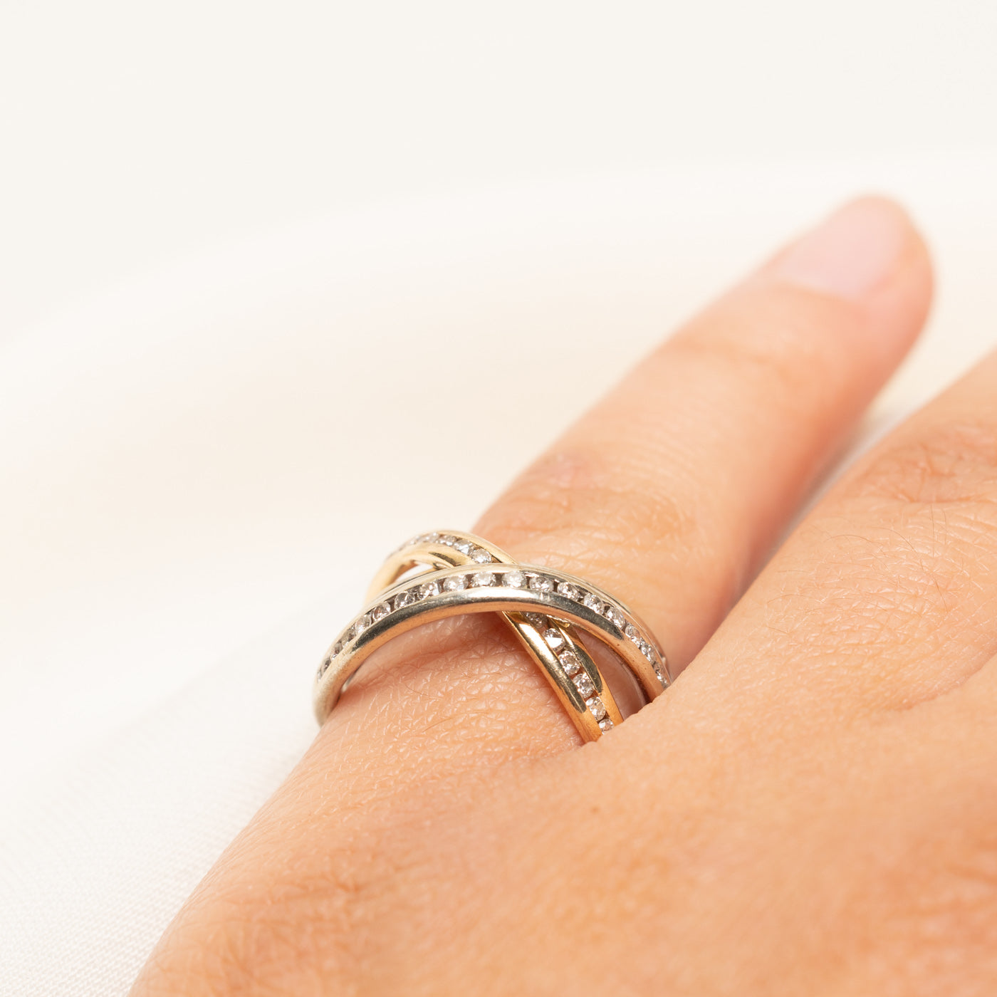14k Diamond Multi Cross Over Ring | 0.60ctw | SZ 6