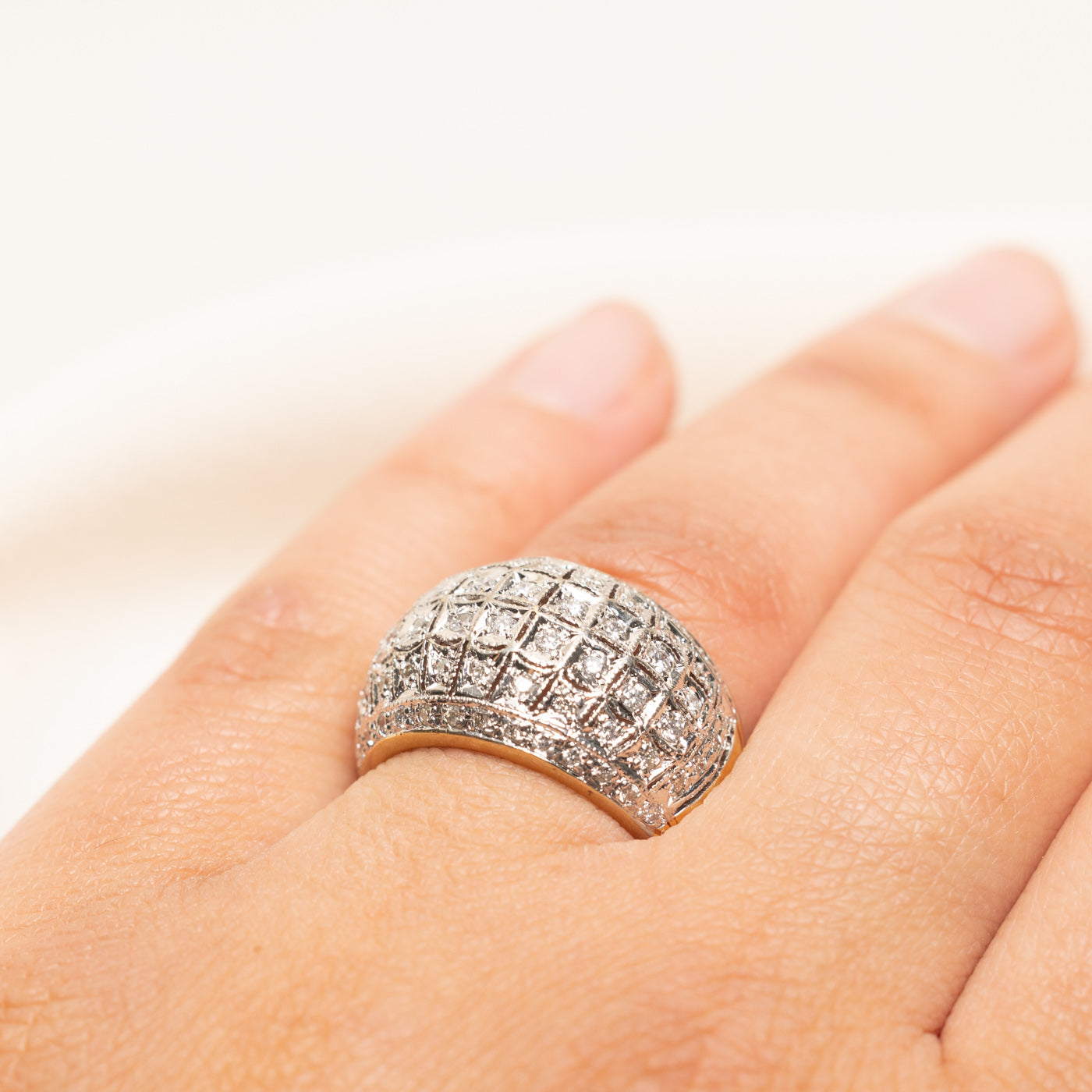 Diamond Cluster Dome Ring | 0.85ctw | SZ 6.5