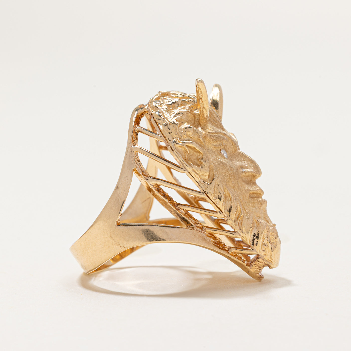 Diamond Devil Statement Ring | 0.006ctw | SZ 8.75
