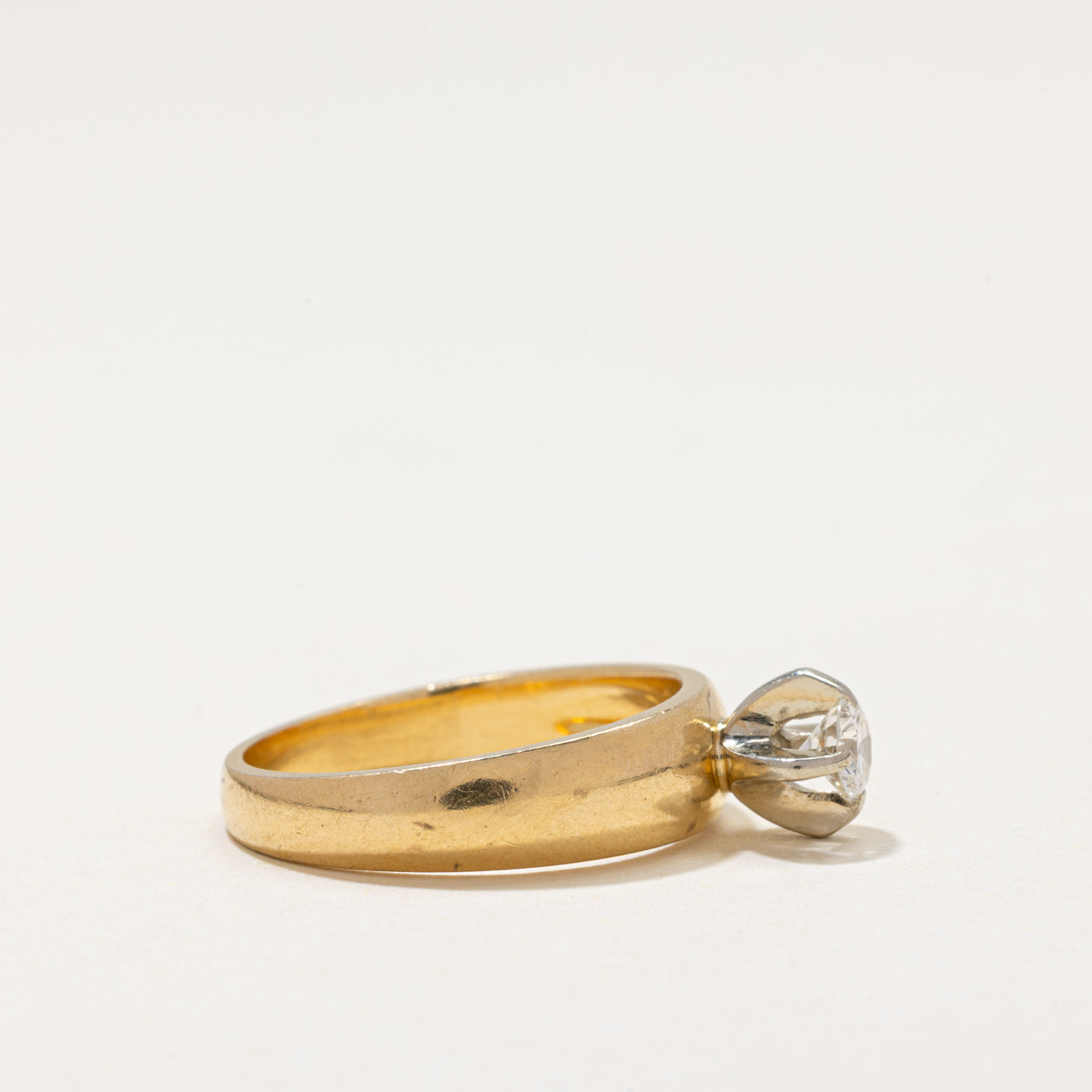'Birks' 18k High Set Solitaire Diamond Ring | 0.25ct | SZ 6.25