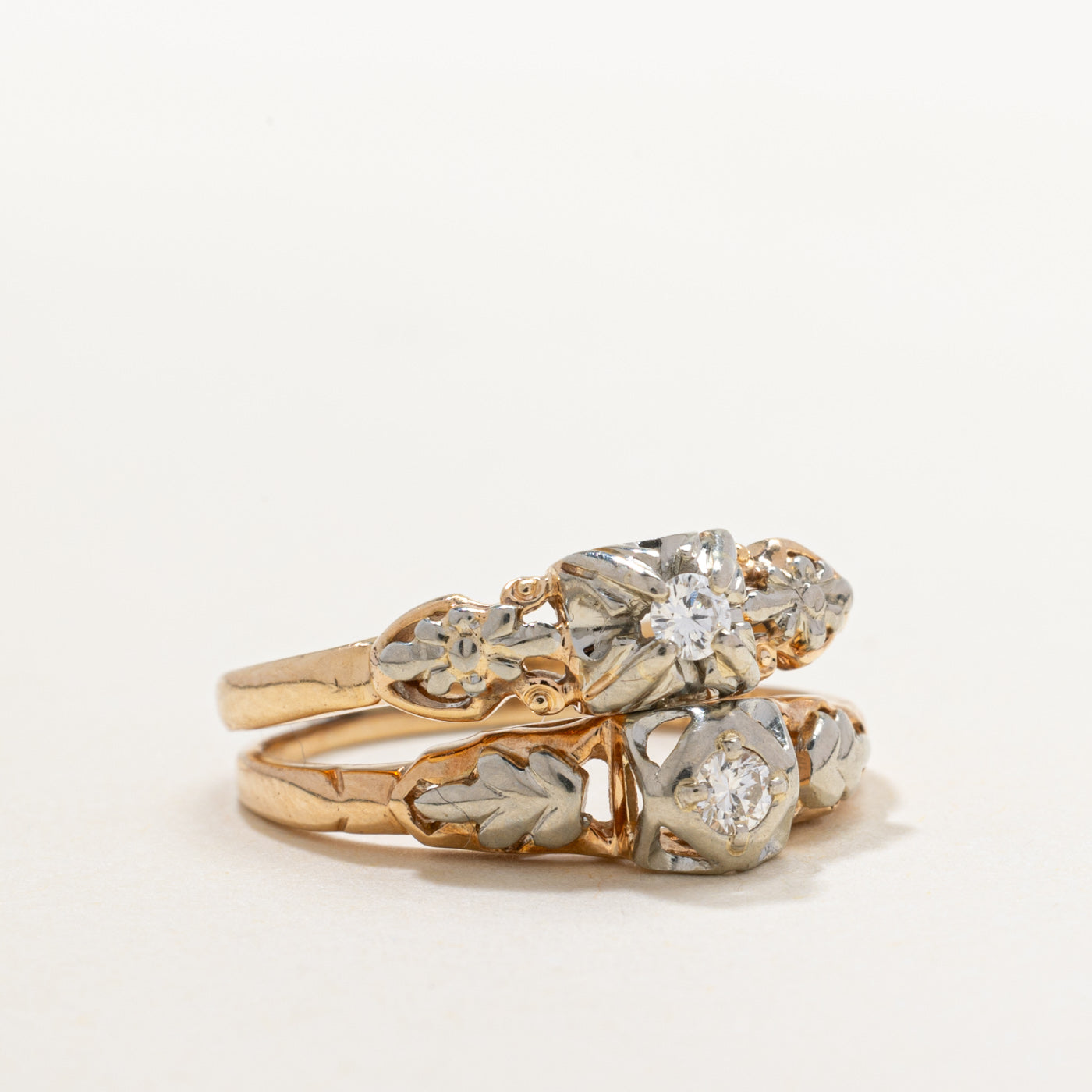 14k Dual Band Diamond Ring | 0.11ctw | SZ 4.75