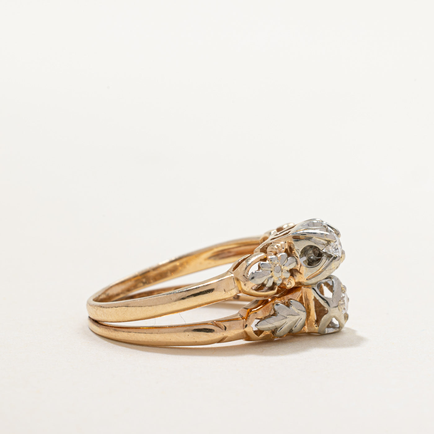 14k Dual Band Diamond Ring | 0.11ctw | SZ 4.75