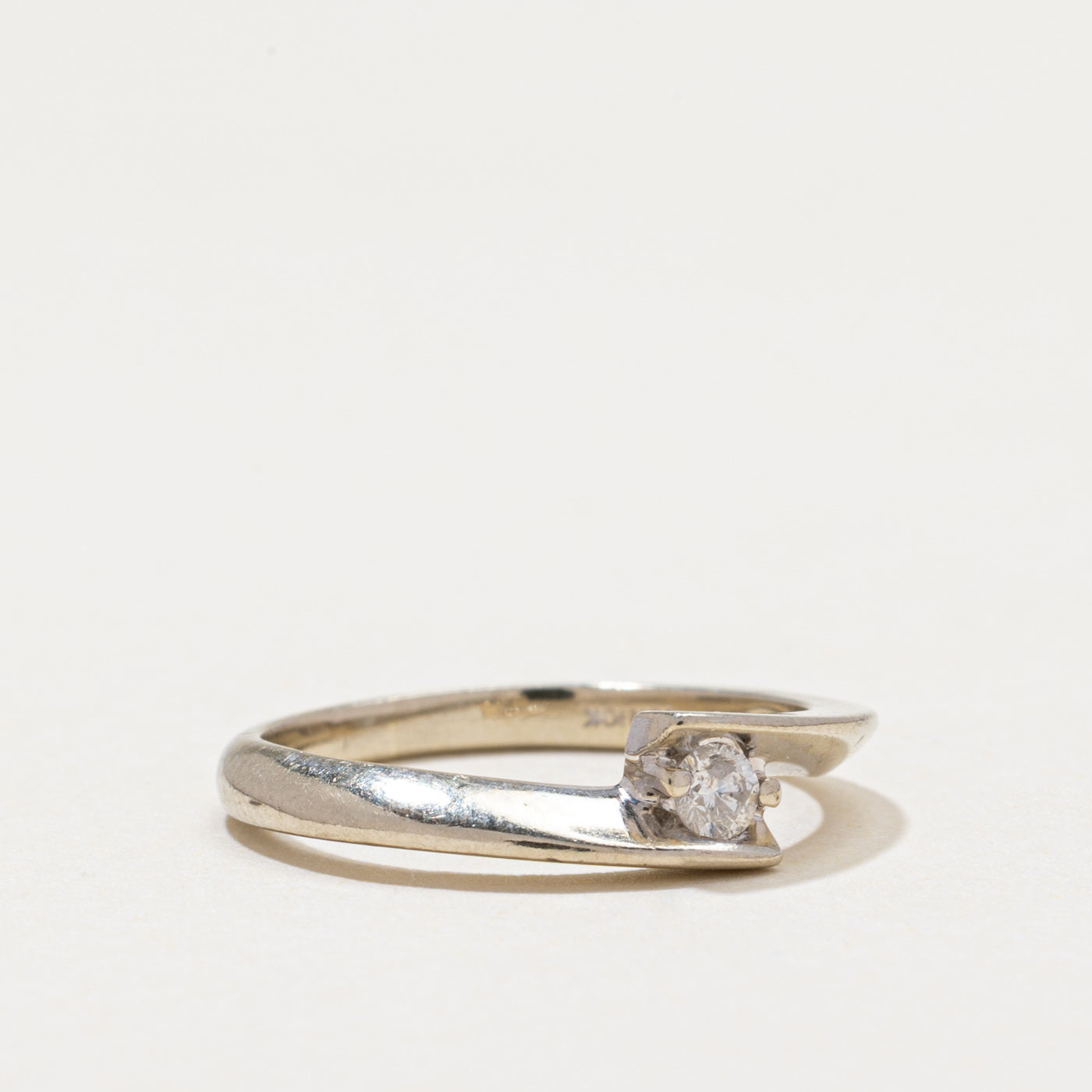 10k Diamond Bypass Ring | 0.07ct | SZ 4