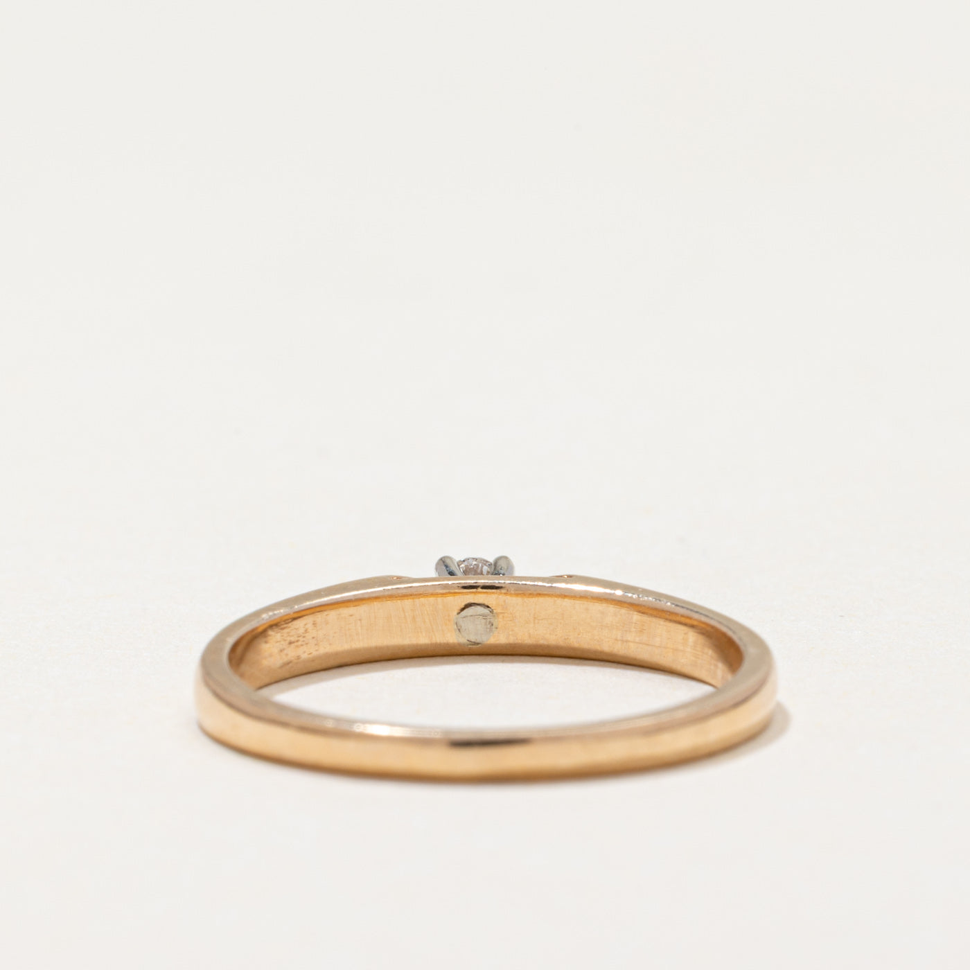 Solitaire Diamond Cathedral Ring | 0.05ct | SZ 6.25
