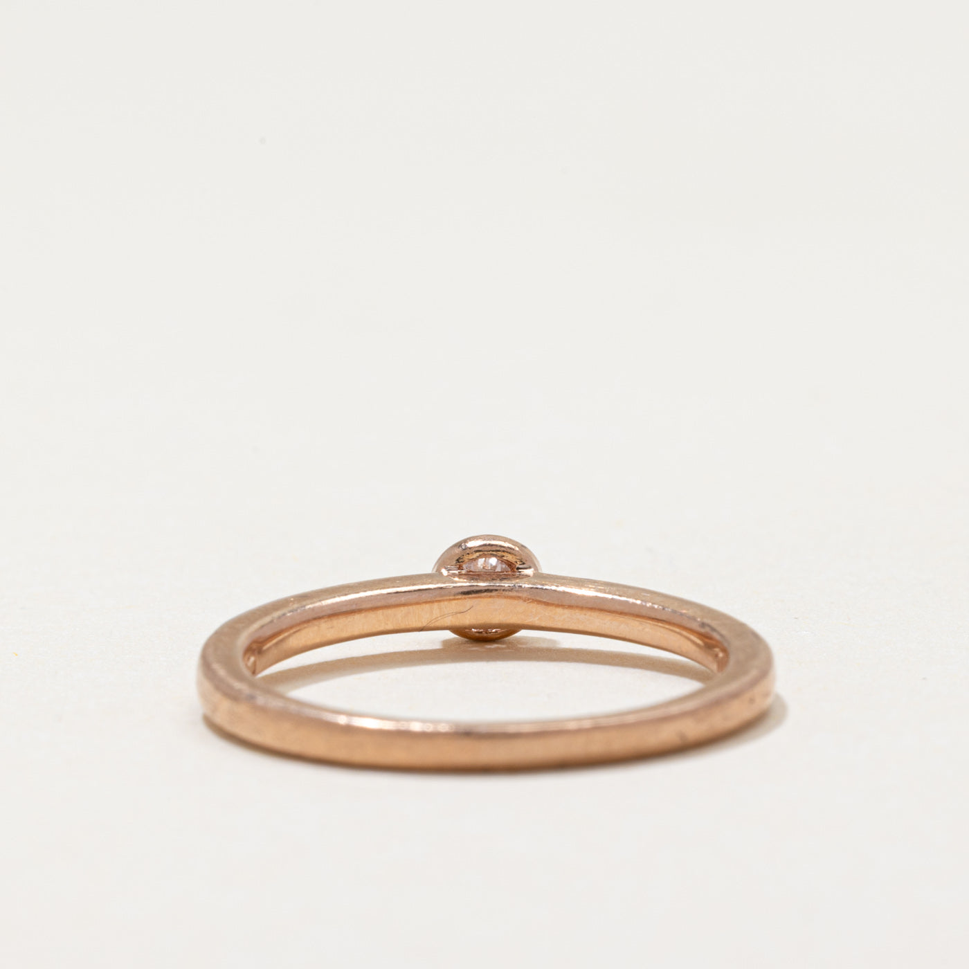 Bezel Set Solitaire Diamond Ring | 0.08ct | SZ 6.75