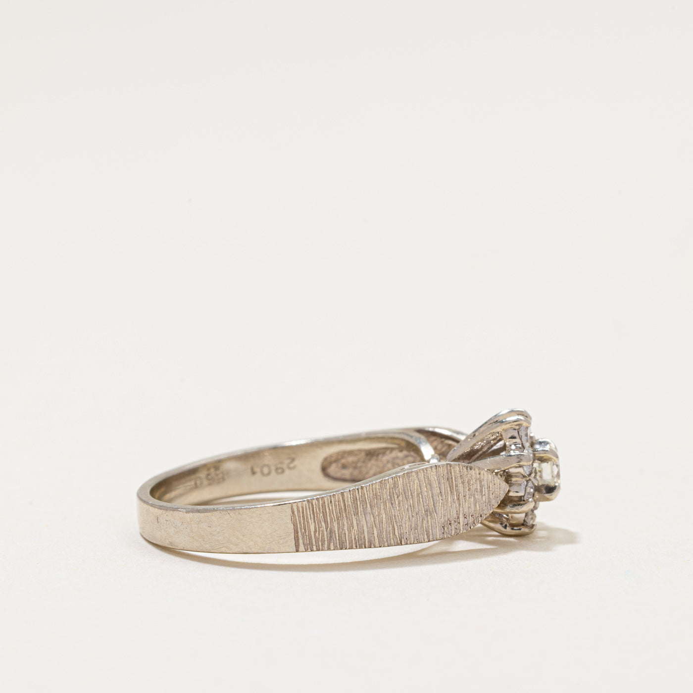 Diamond Petal Textured Ring | 0.30ctw | SZ 7.25