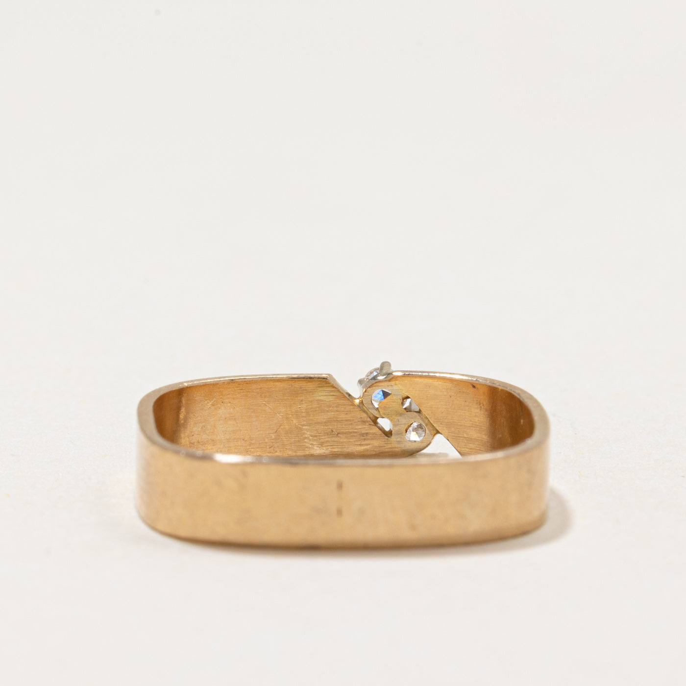 Diagonal Diamond Soft Square Band | 0.04ctw | 3.75mm | SZ 5.5