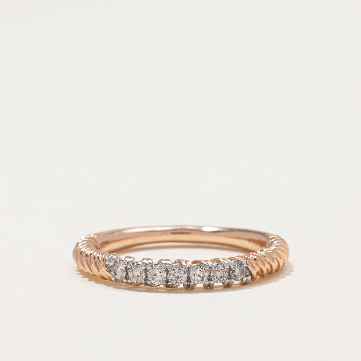 Diamond Twisted Rope Band | 0.14ctw | 2.75mm | SZ 7