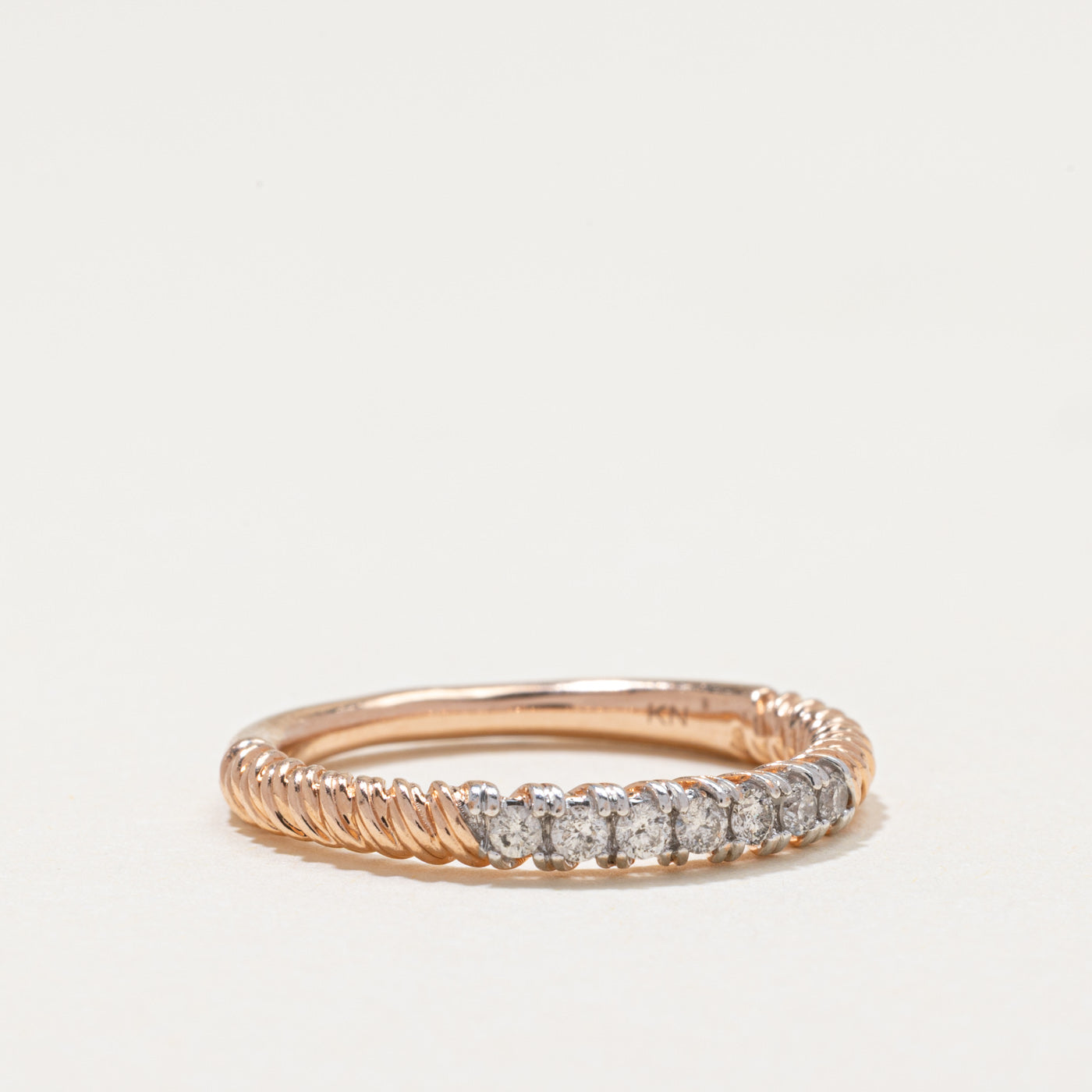 Diamond Twisted Rope Band | 0.14ctw | 2.75mm | SZ 7