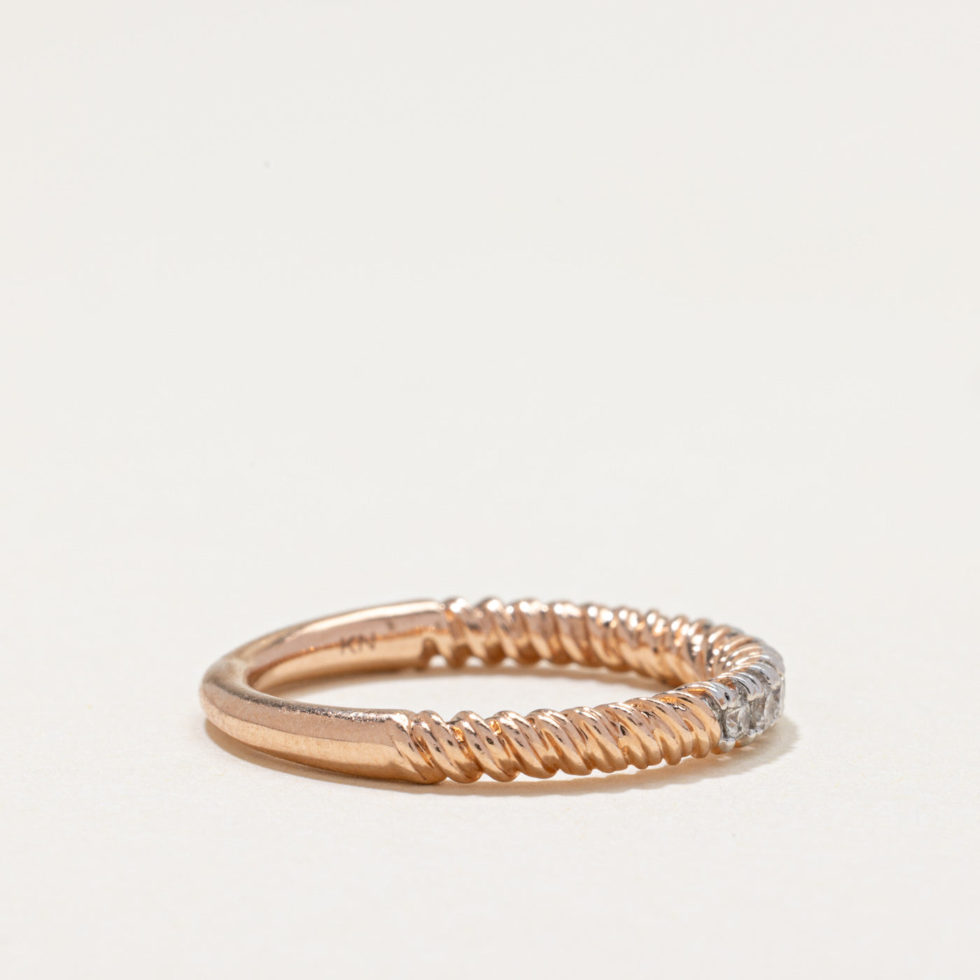 Diamond Twisted Rope Band | 0.14ctw | 2.75mm | SZ 7