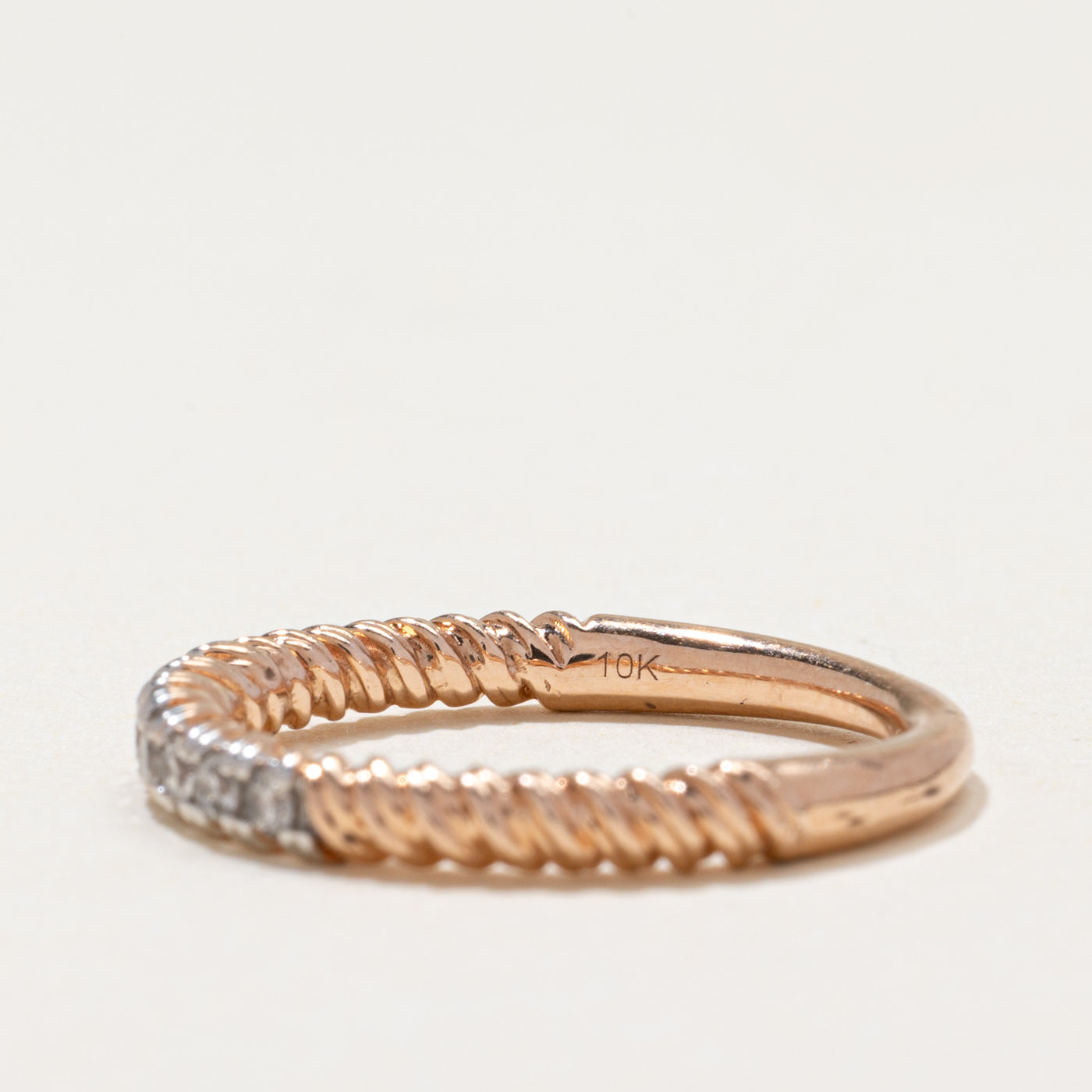 Diamond Twisted Rope Band | 0.14ctw | 2.75mm | SZ 7