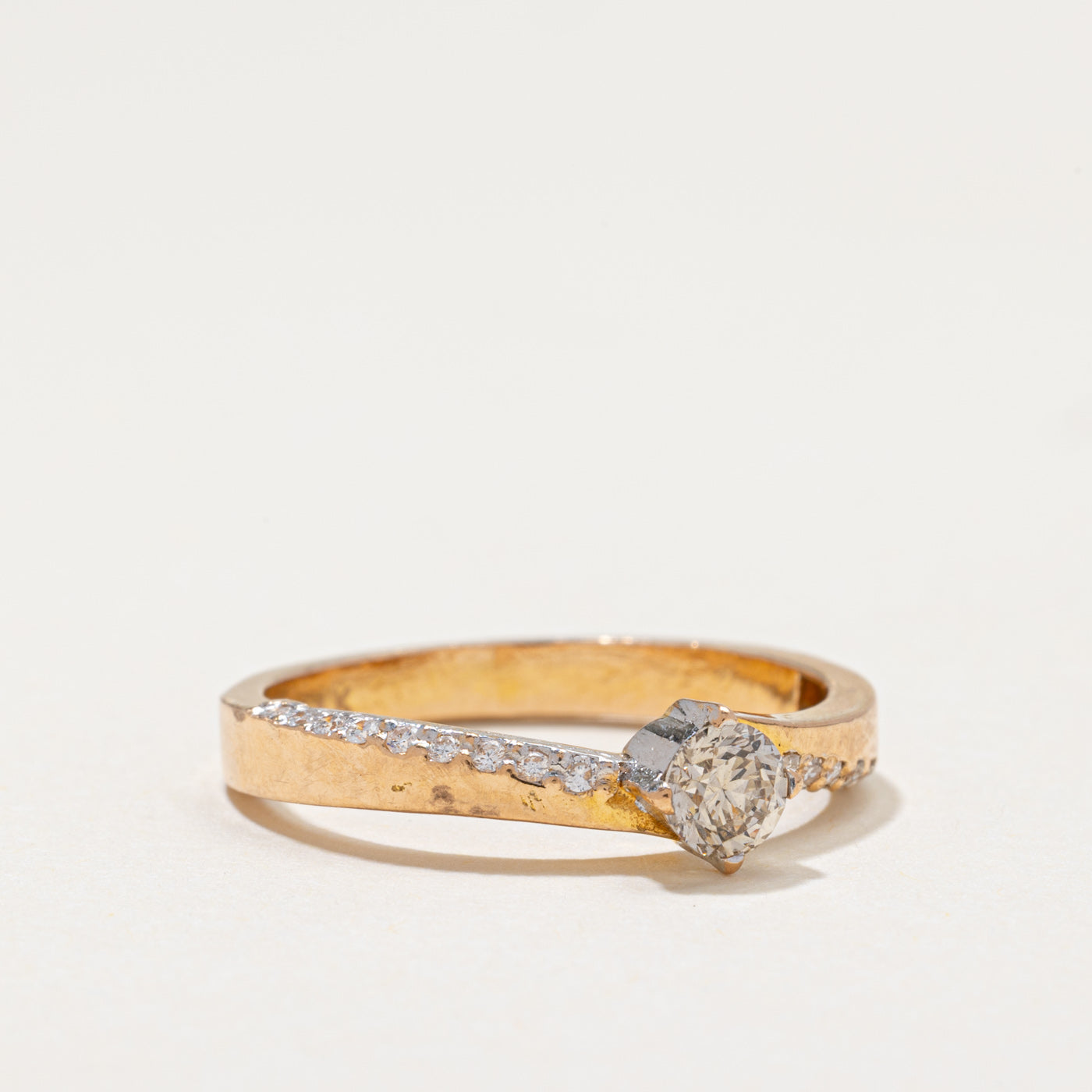 Yellow Diamond Bypass Ring | 0.46ctw | SZ 7.5