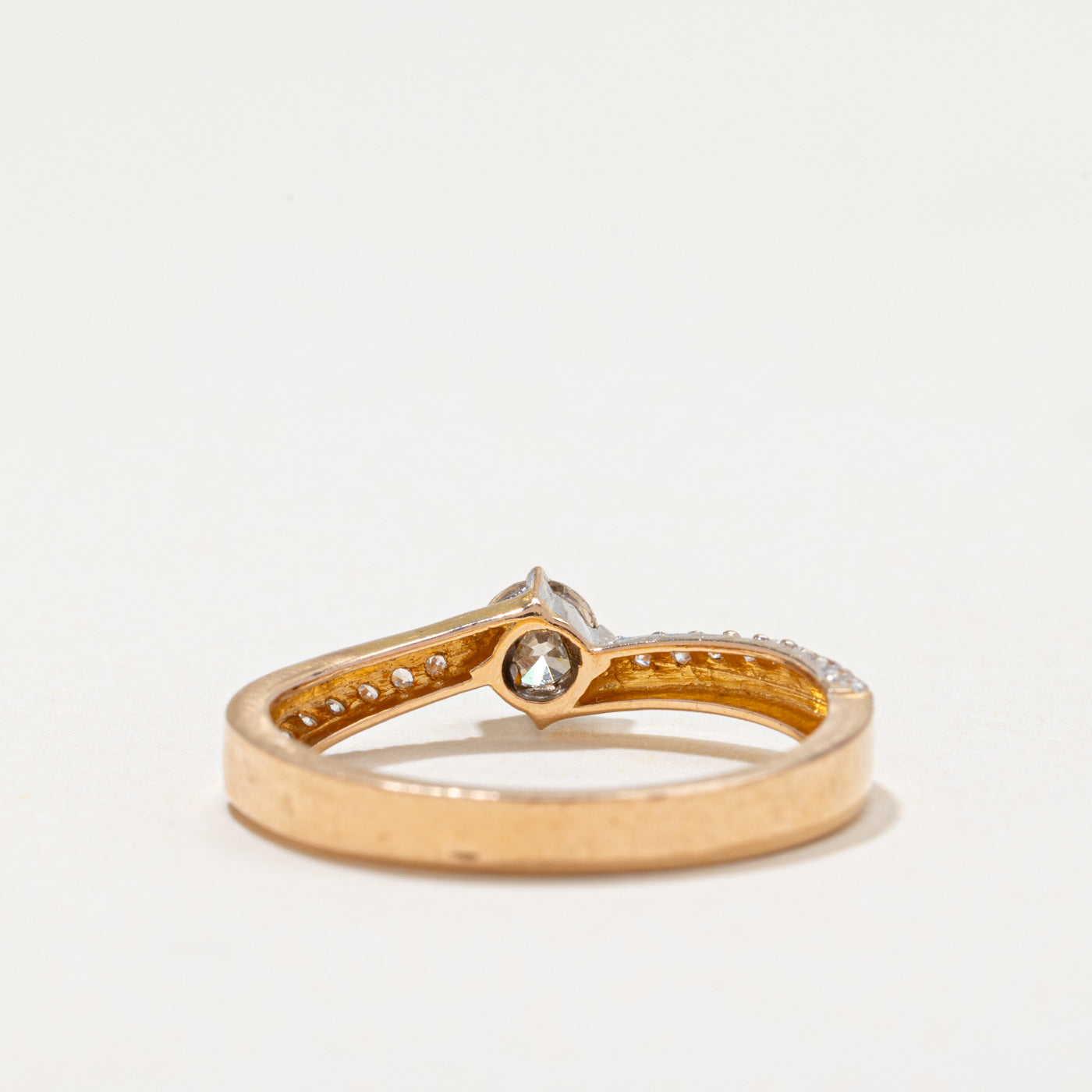 Yellow Diamond Bypass Ring | 0.46ctw | SZ 7.5
