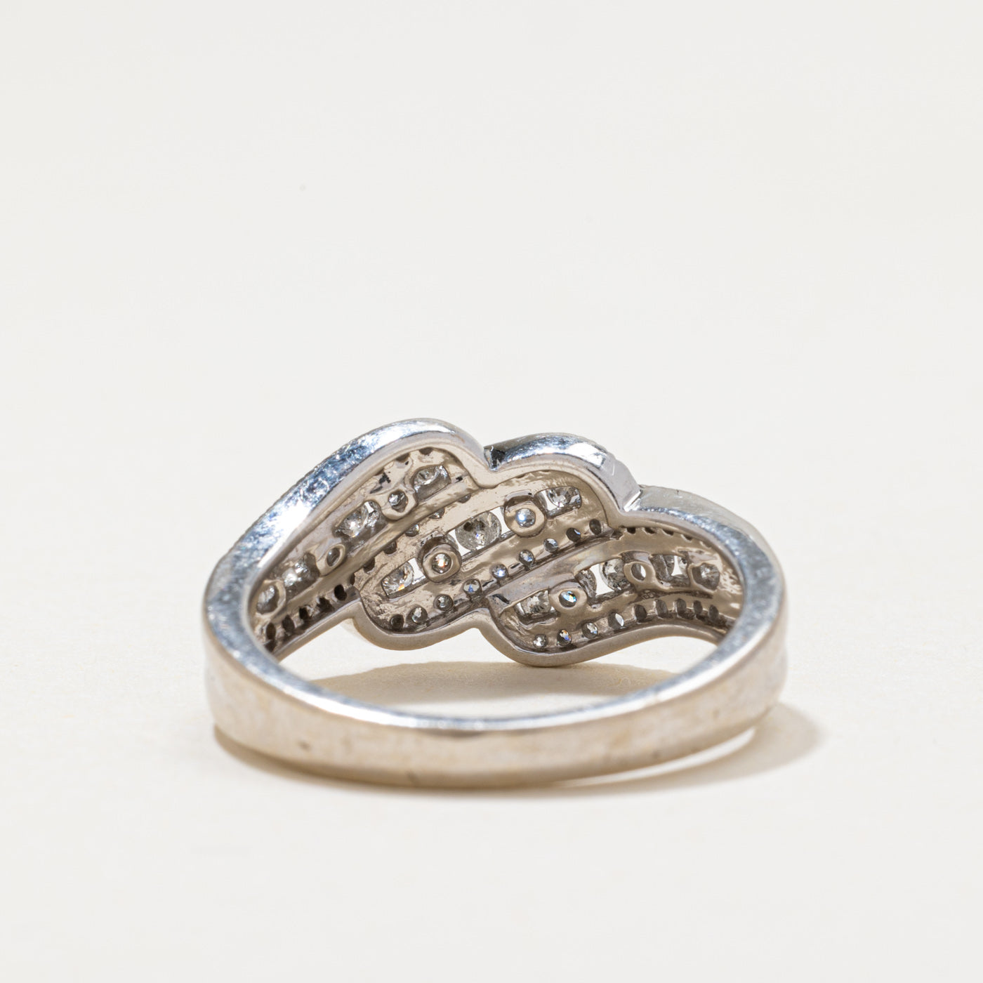 Diamond Waterfall Milgrained Ring | 0.50ctw | SZ 7.5