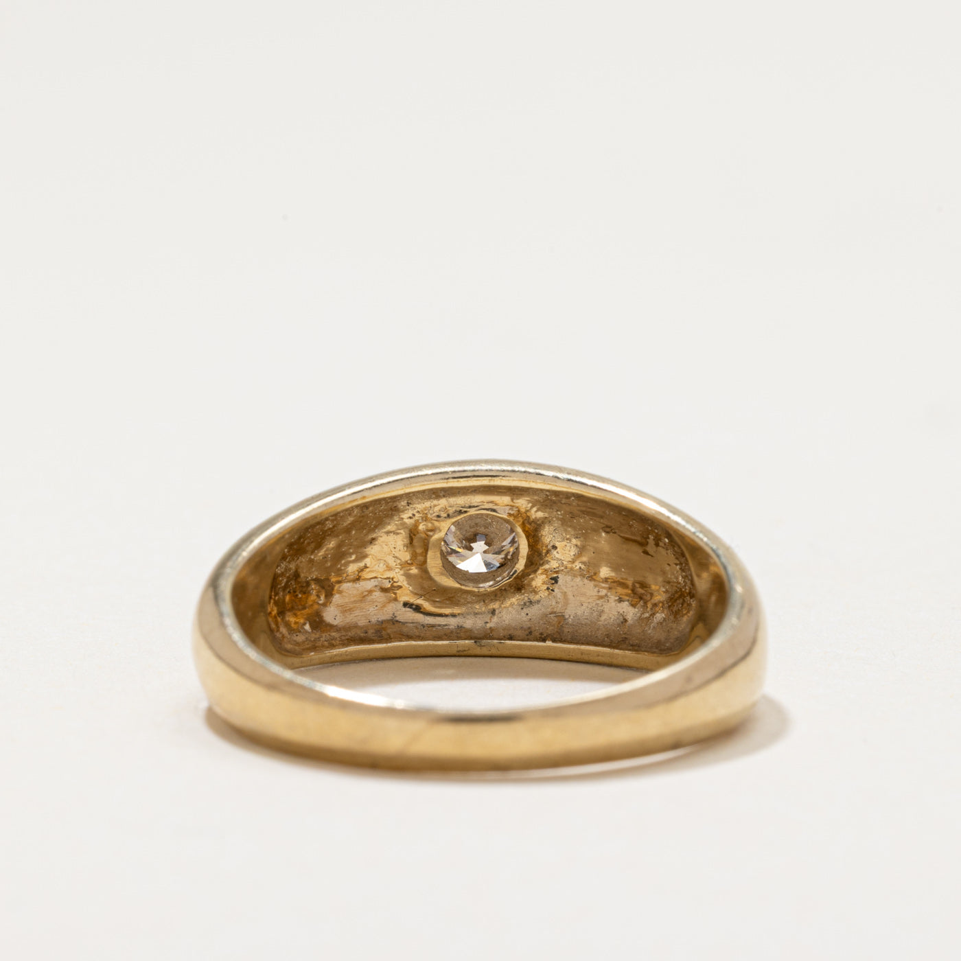 Bague solitaire diamant brun en forme de dôme | 0,25 ct | Taille 9