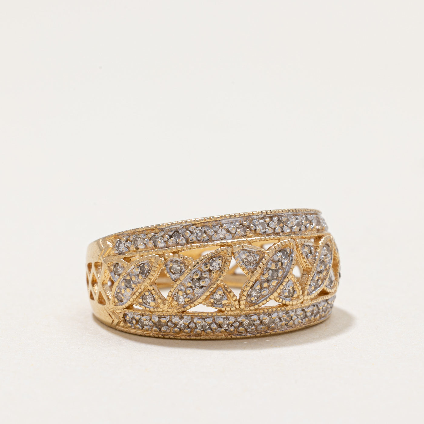 Diamond Cluster X Dome Ring | 0.28ctw | SZ 5.75