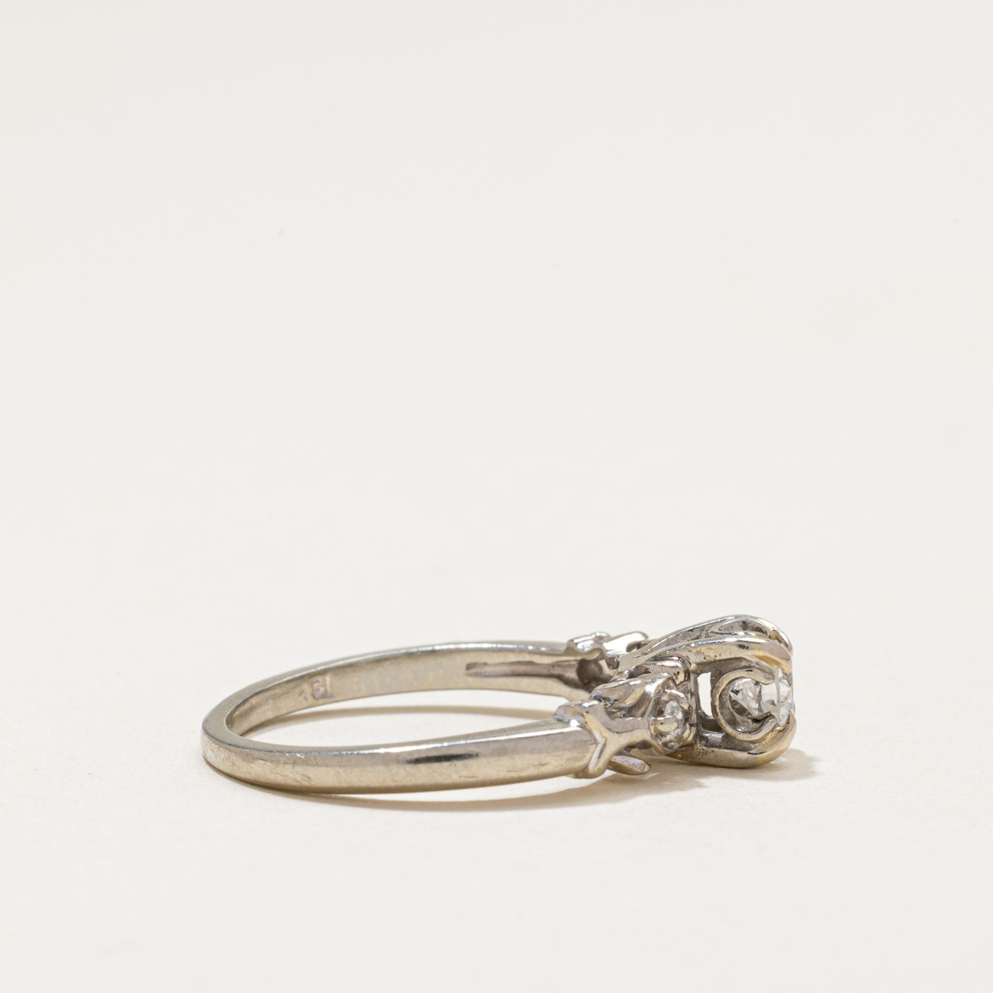 High Set Three Stone Diamond Ring | 0.25ctw | SZ 5