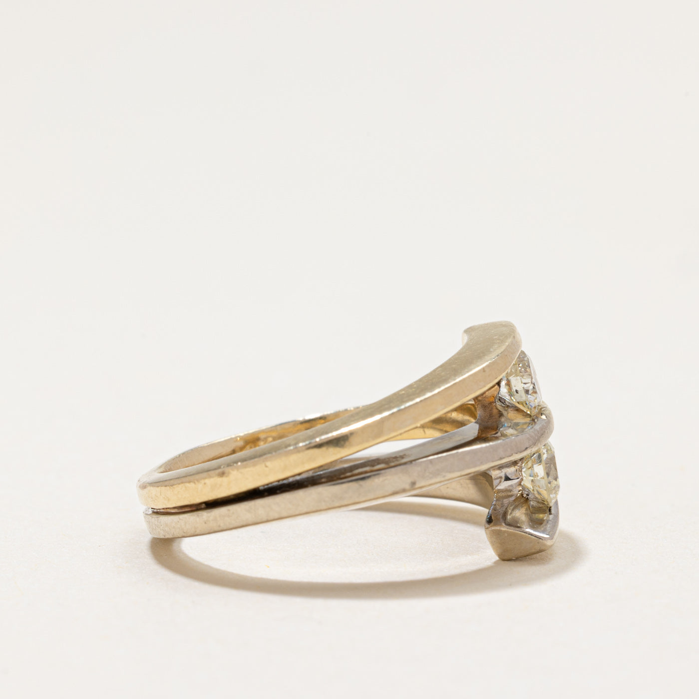 Two Stone Diamond Bypass Ring | 0.40ctw | SZ 5.5