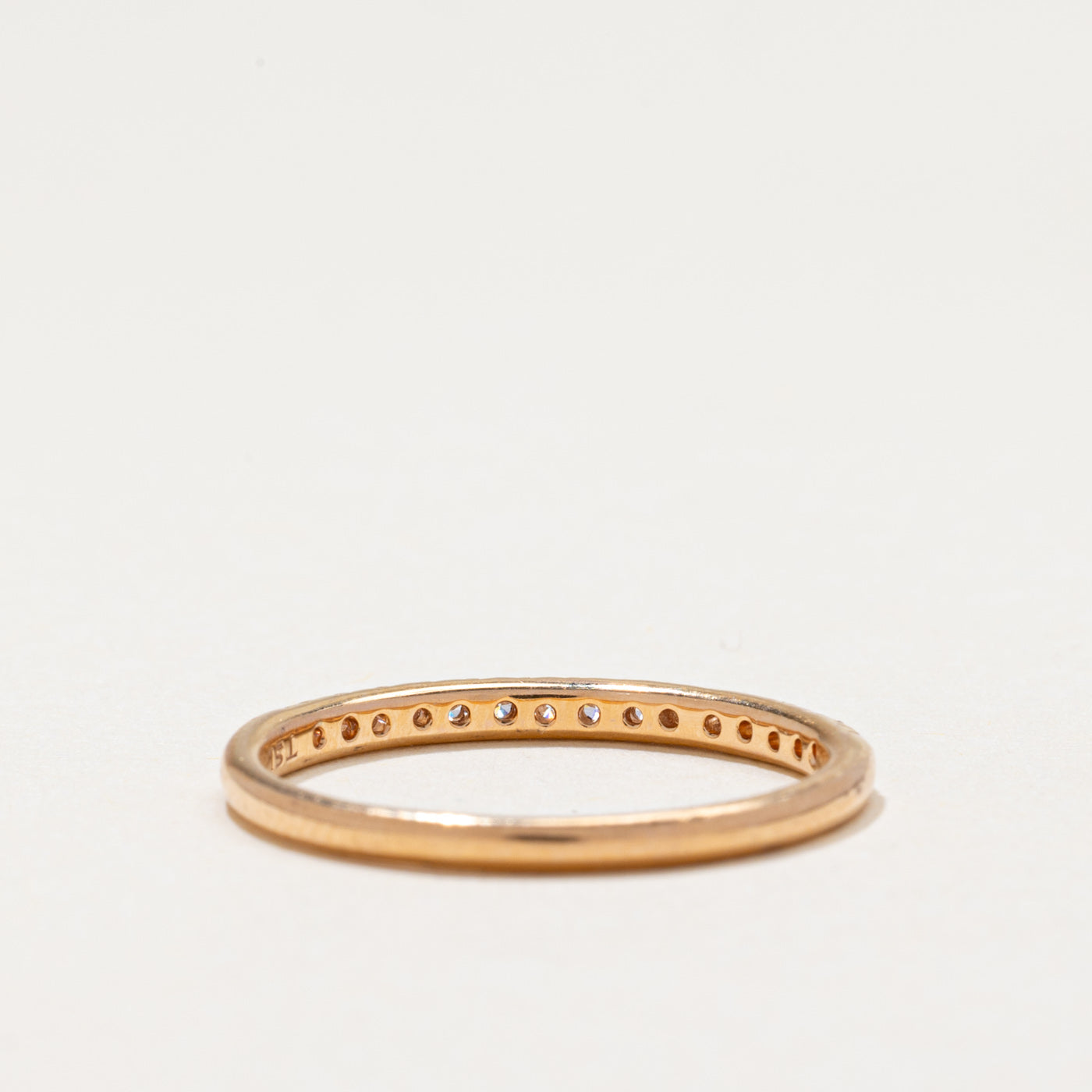 Alliance semi-éternité en or 18 carats sertie de diamants | 0,16 ct | 1,80 mm | Taille 6